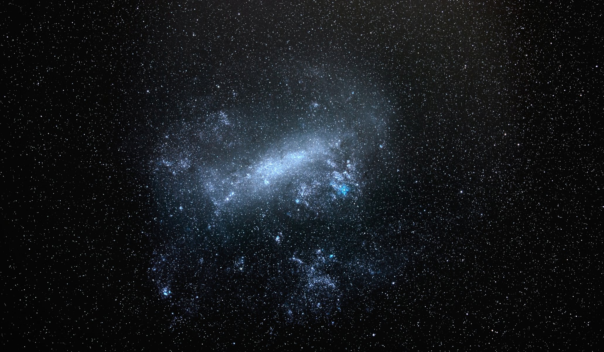 star sky night large magellanic cloud
