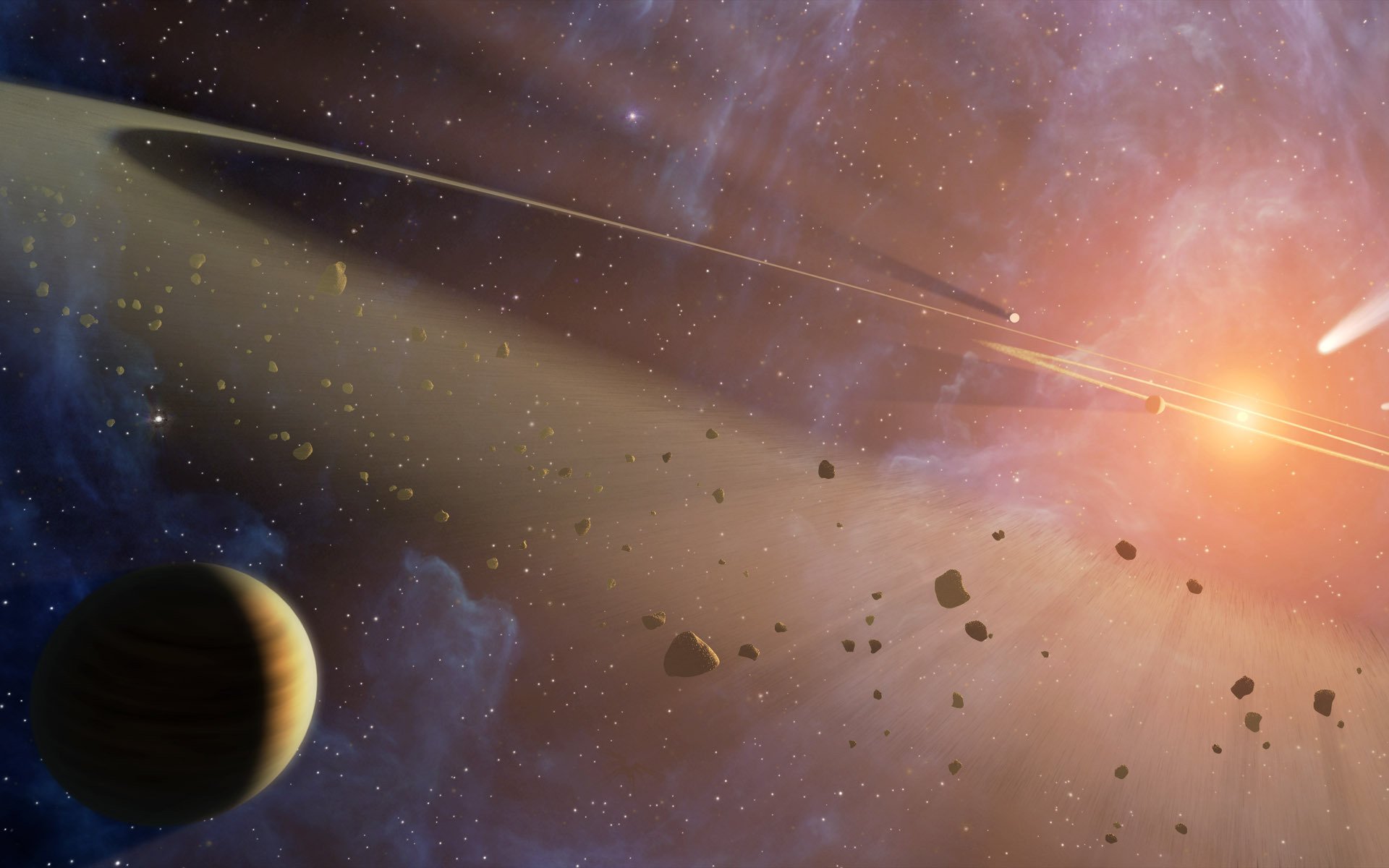 space asteroids planet