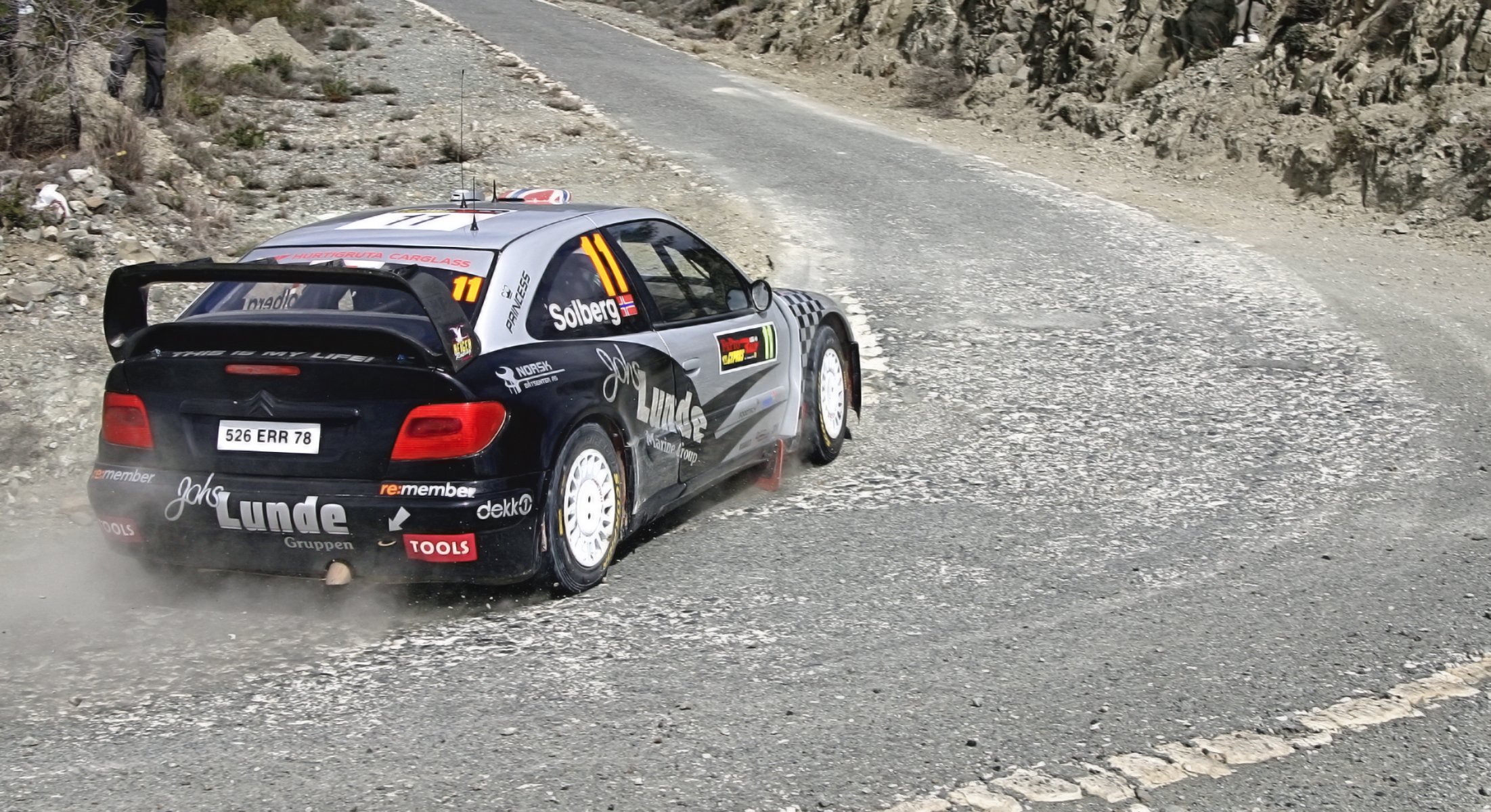 citroen xsara wrc rally car machine sports rotation rear view road