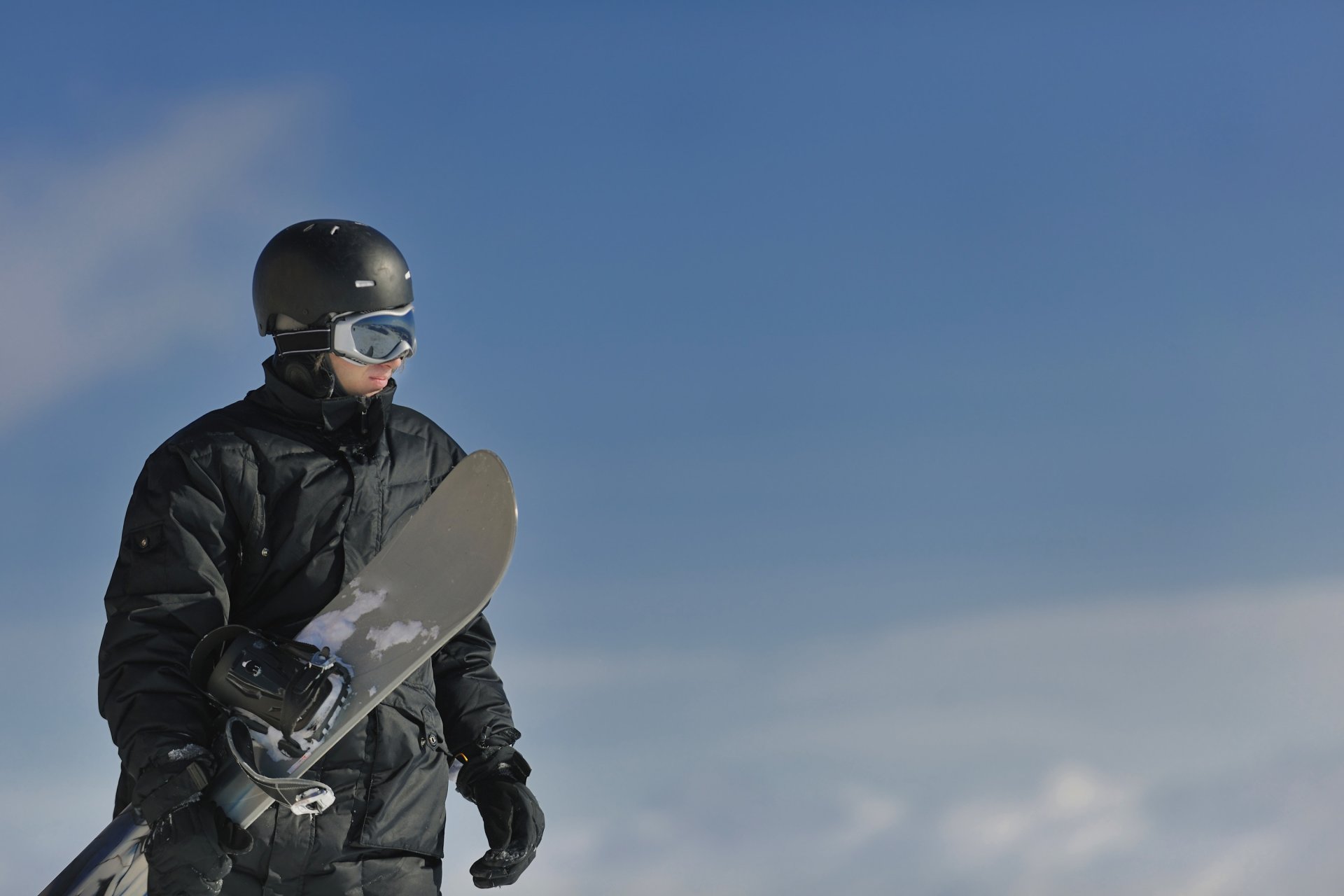 snowboarder sports athlete snowboarding sky