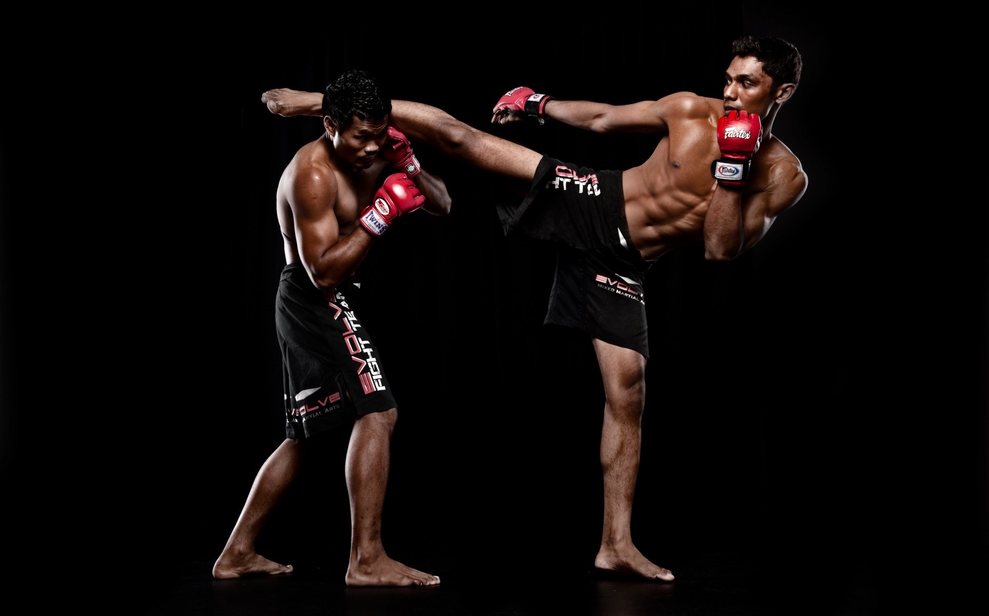 mma fighters mixed martial arts men front black background