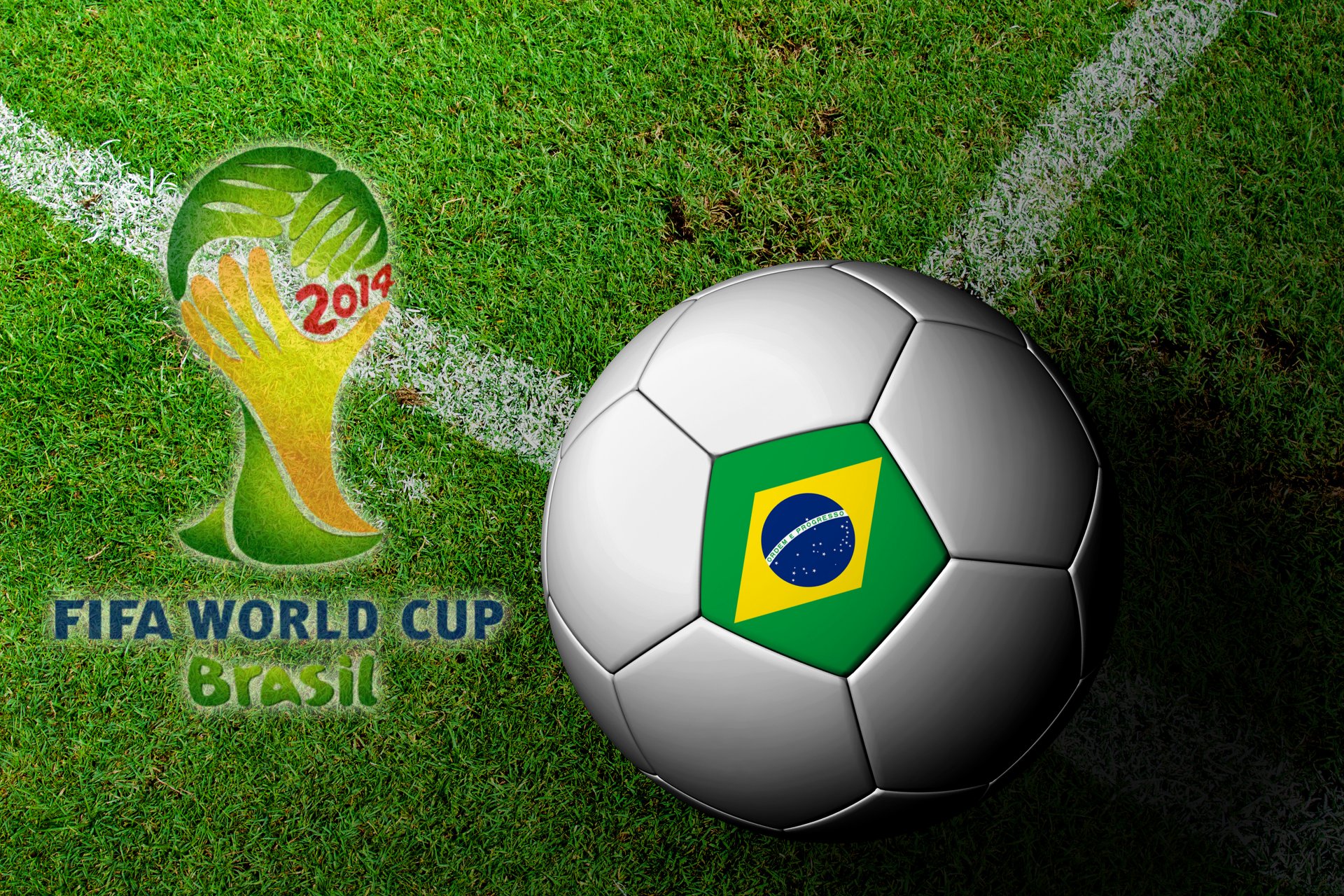 brasil fifa world cup 2014 football flag brazil ball