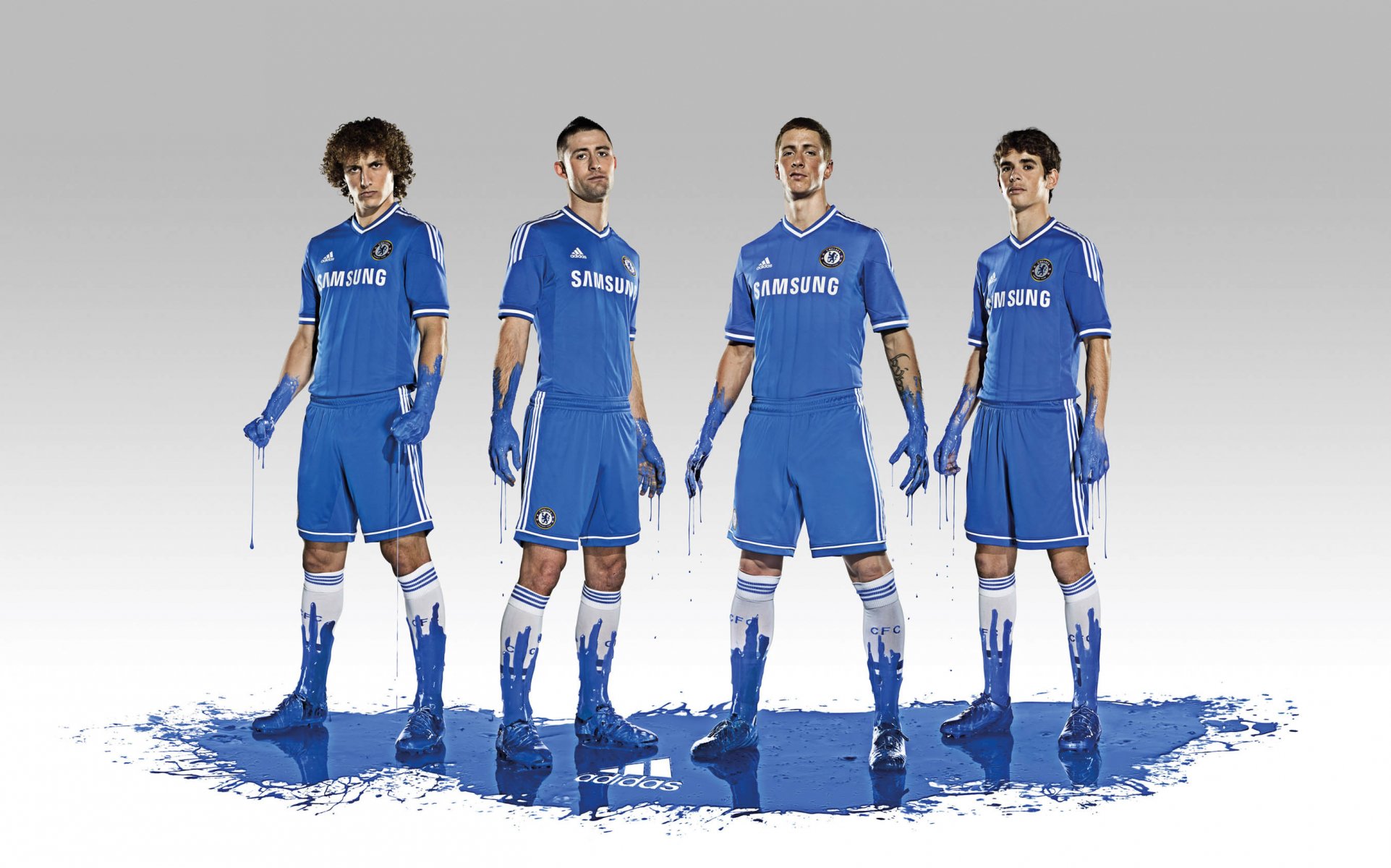 slide show presentatoin form club chelsea david luiz david luiz moreira marinho gary cahill gary james cahill fernando torres fernando josé torres sanz academy oscar dos santos emboaba júnior adidas s
