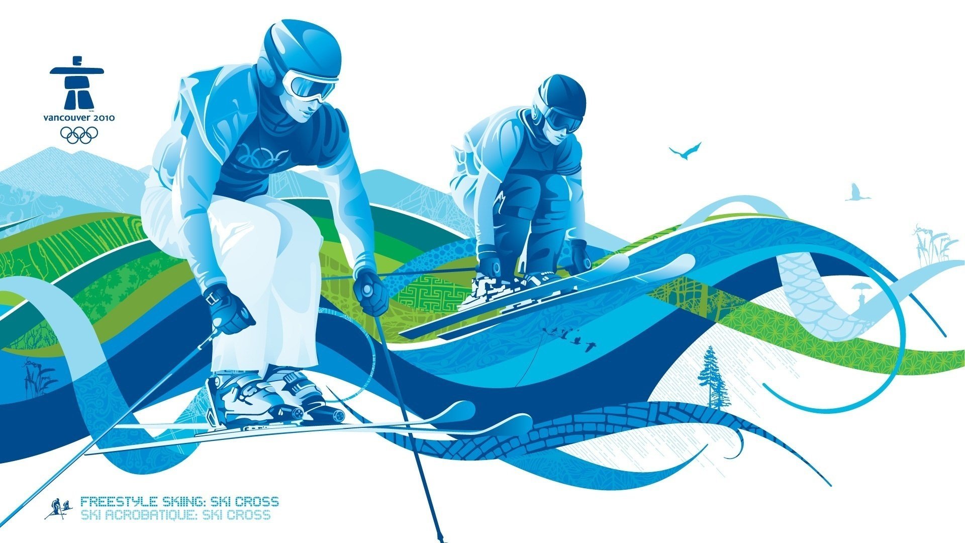 A painting dedicated to the Winter Olympics