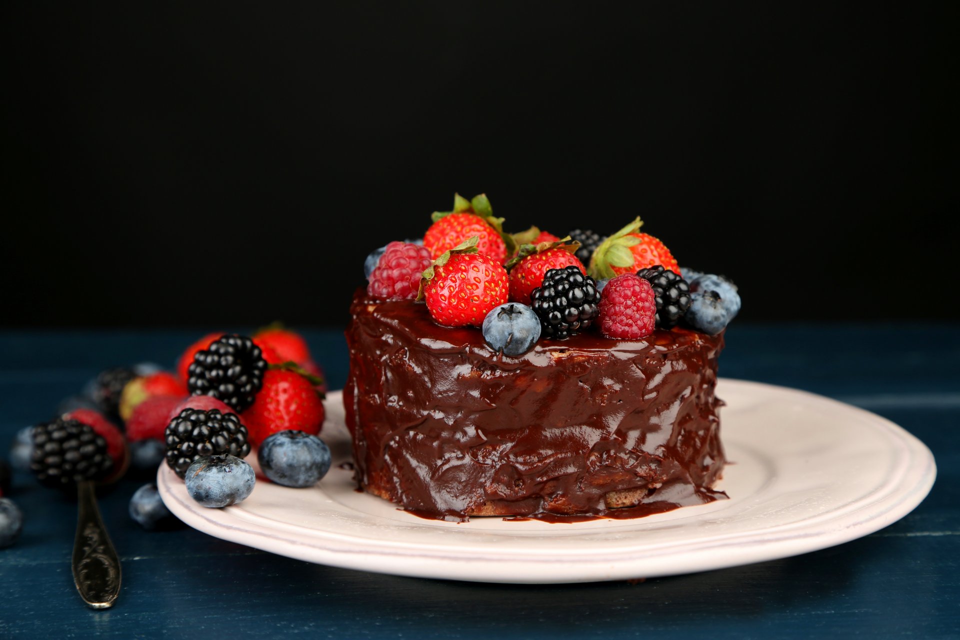 dessert cake sweet food raspberry strawberry blackberry blueberries chocolate raspberries strawberries blackberries