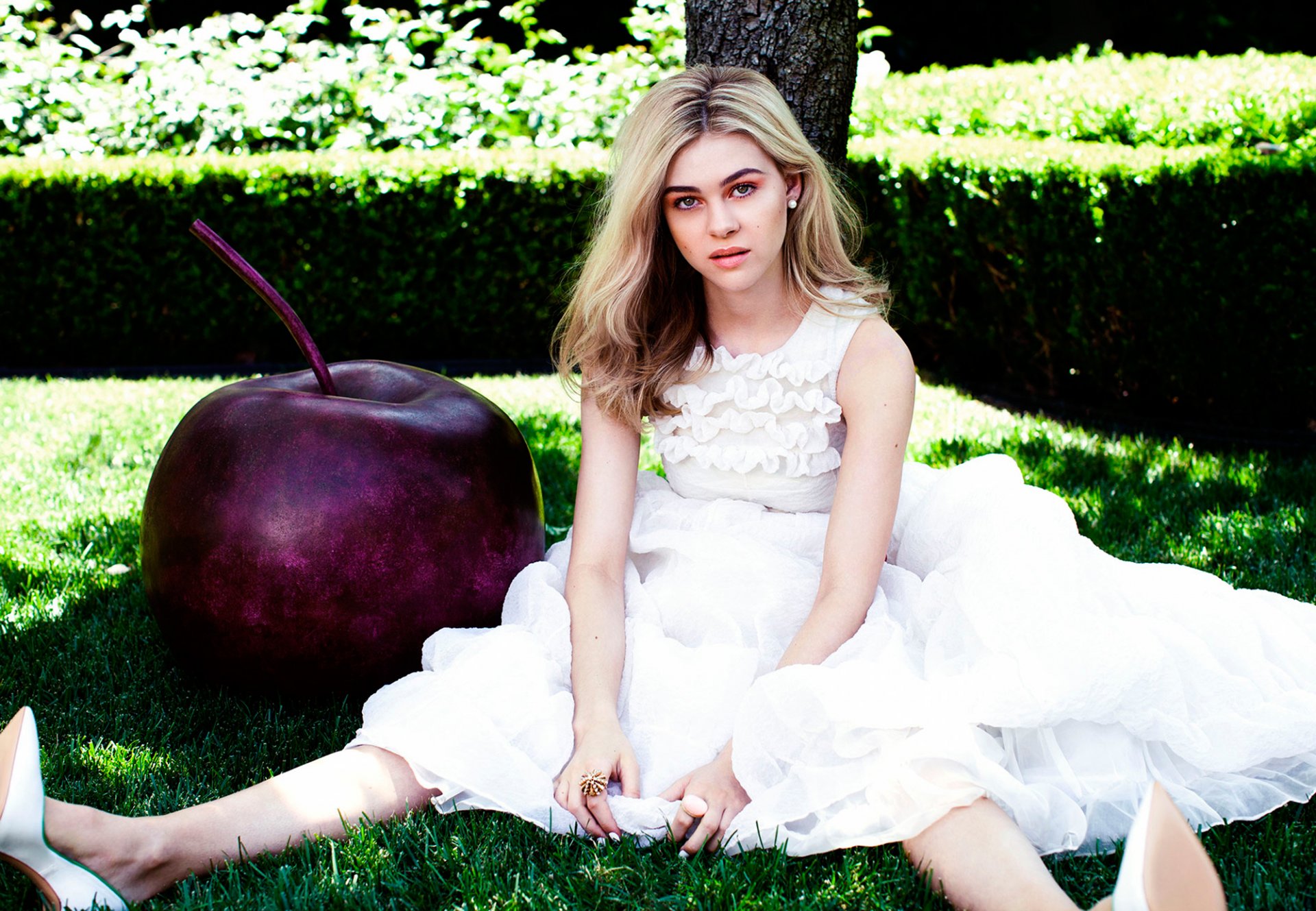 nicola peltz photoshoot violet grey