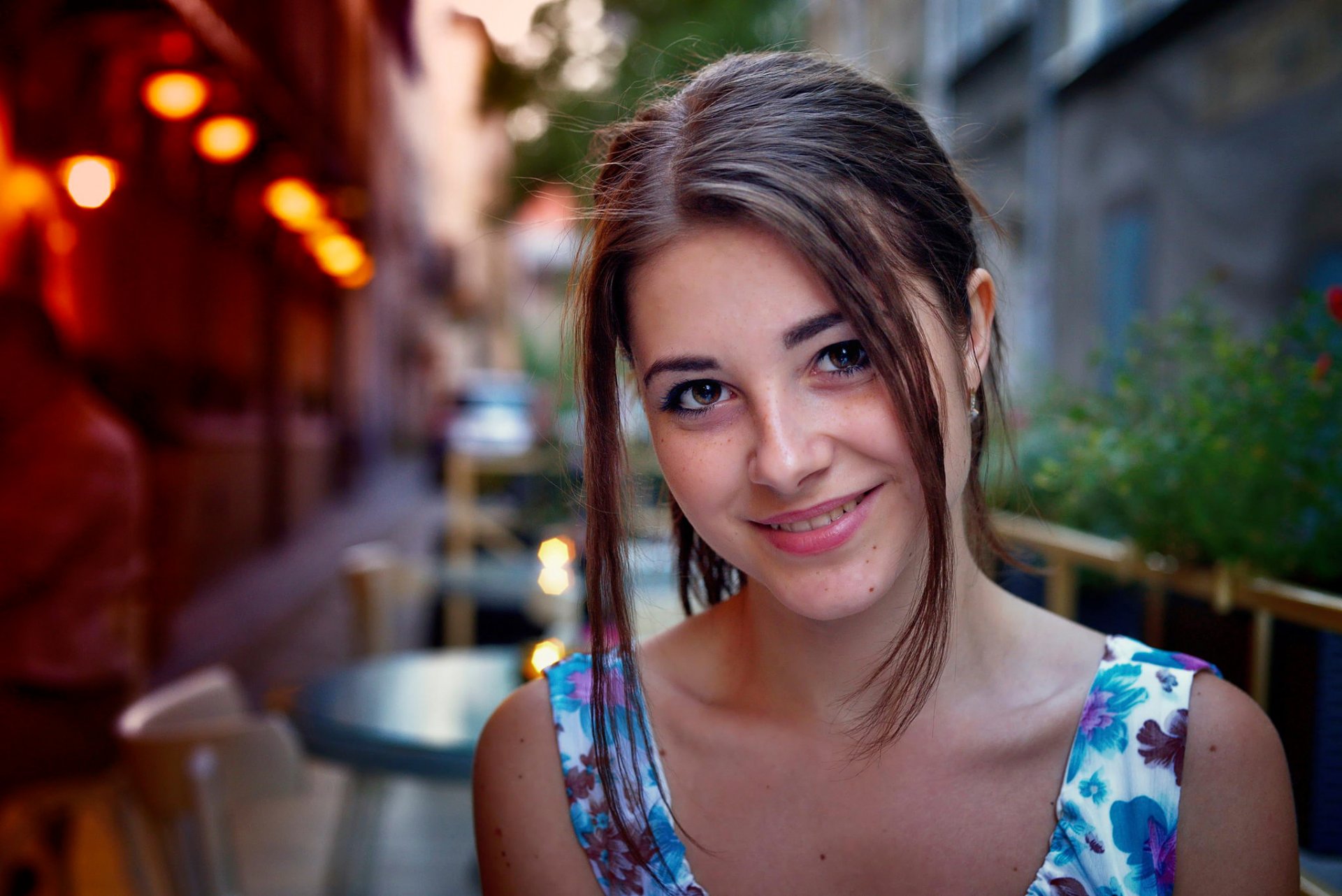 dana brown-eyed smile locks portrait