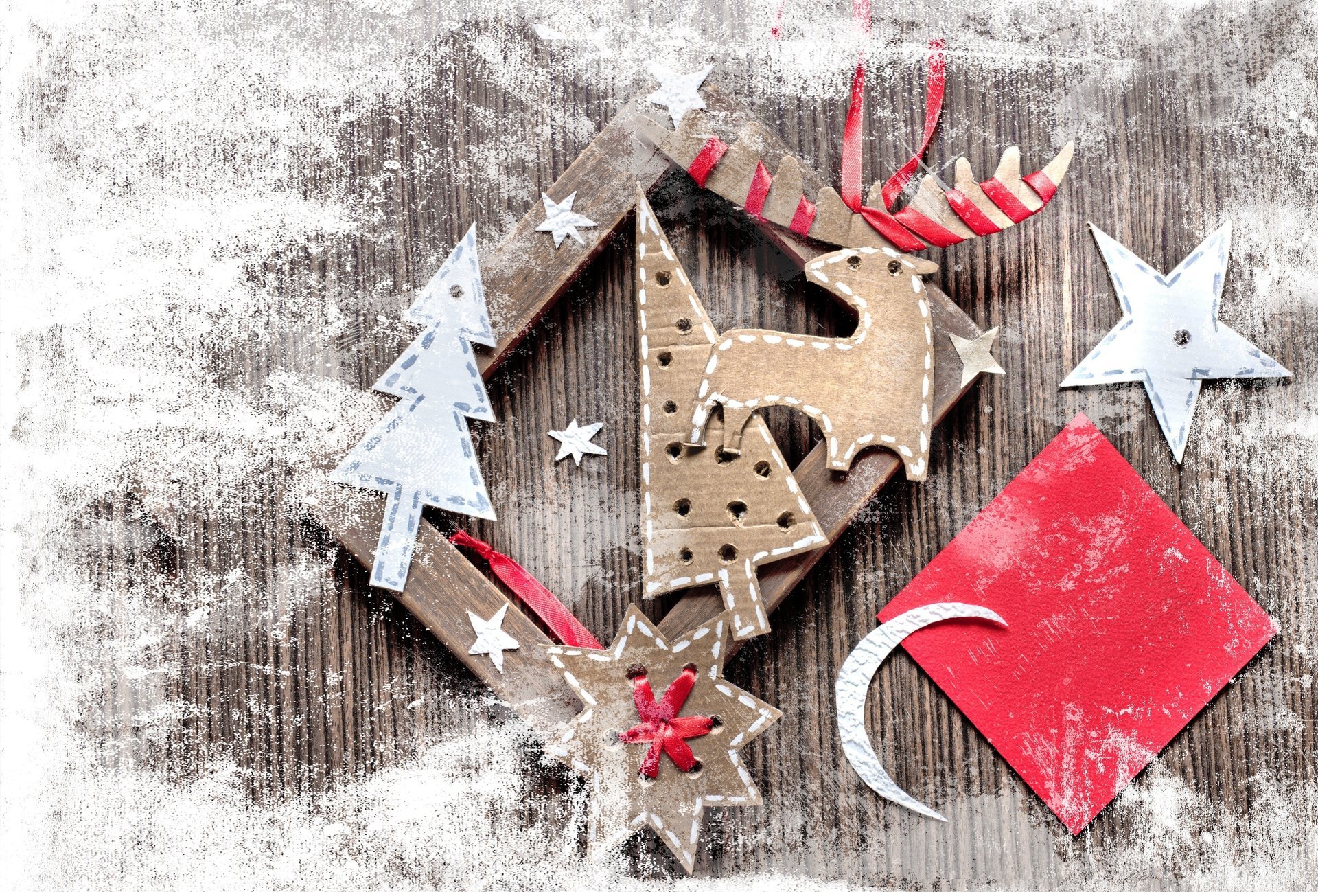 Vintage crafts made of paper and cardboard