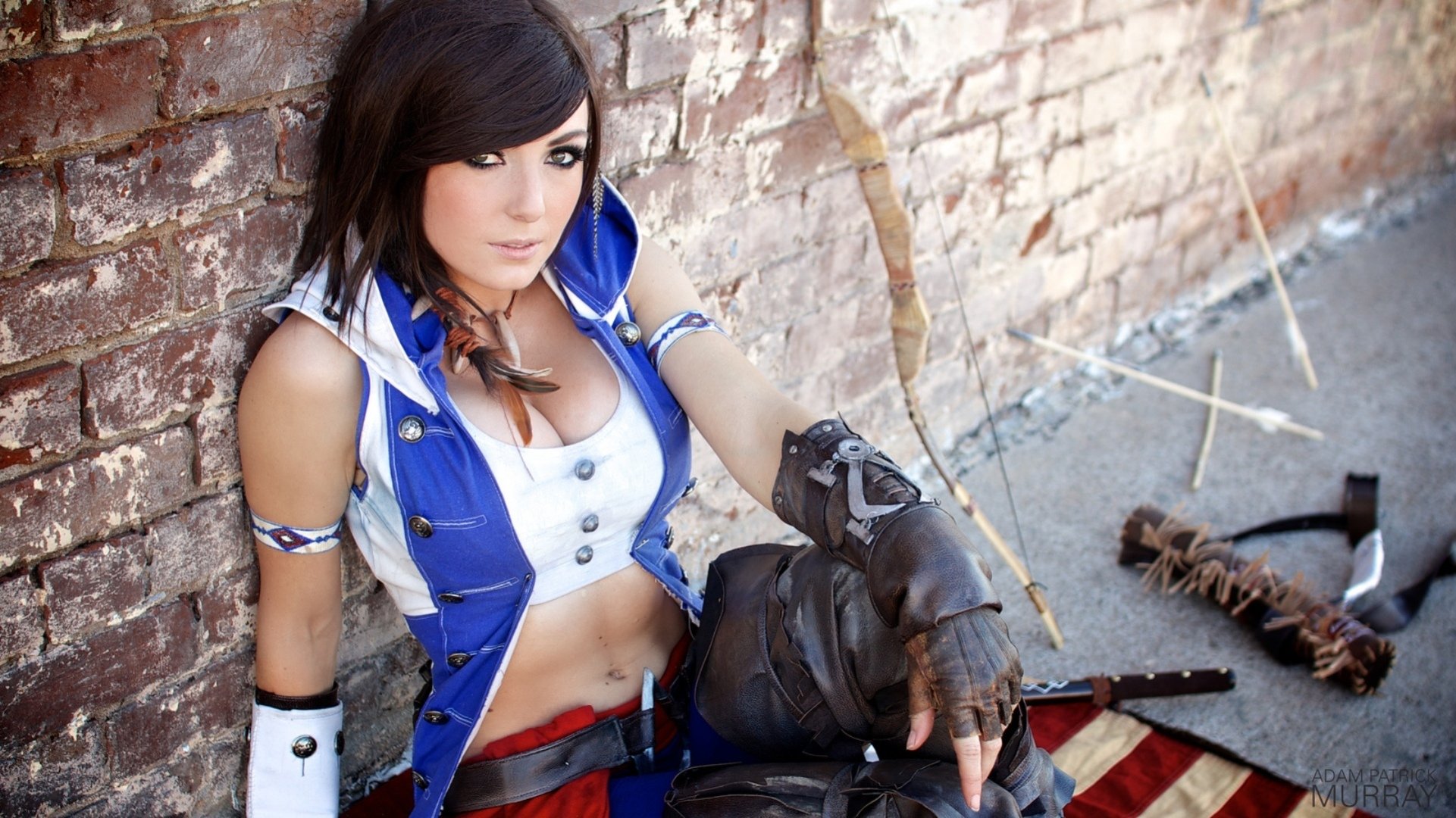 jessica nigri cosplay assassin's creed 3 connor sexy girls nyashka torment boom knife arrow