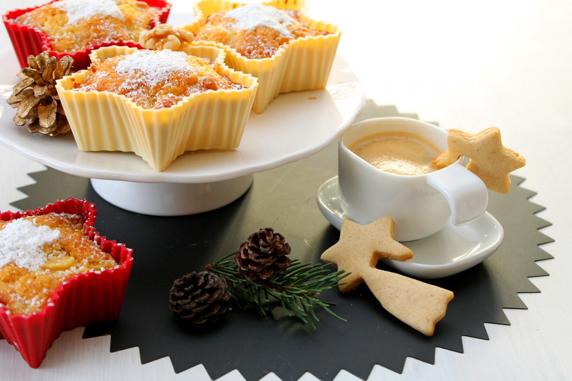 holiday christmas new year dessert sweet food cookies cake cupcakes cup coffee cappuccino merry christmas happy new year