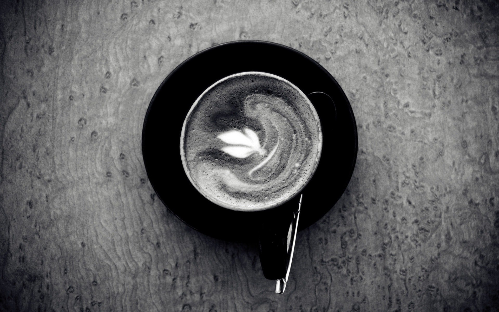 coffee sheet spoon black and white