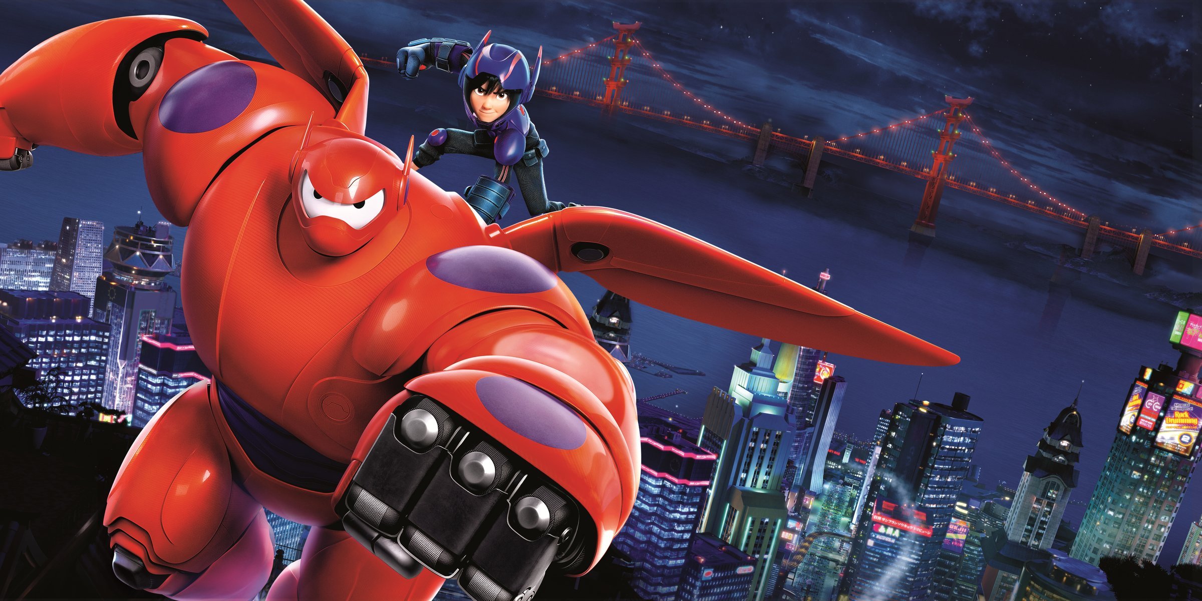 big hero 6 big hero six animation movie film 2014 year ryan potter hiro hamada scott adsit baymax walt disney pictures action adventure comedy family marvel young boy with white rubber robot red viole