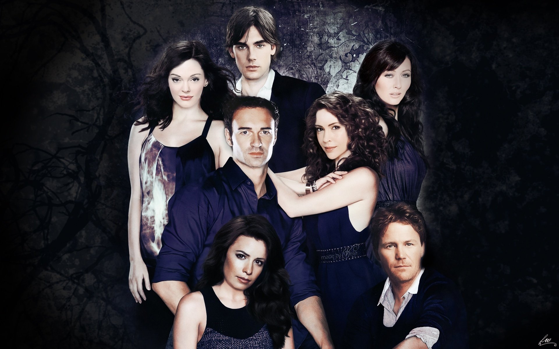 charmed enchanted actors actress alyssa milano holly marie combs rose mcgowan brian krause shannen doherty julian mcmahon drew fuller