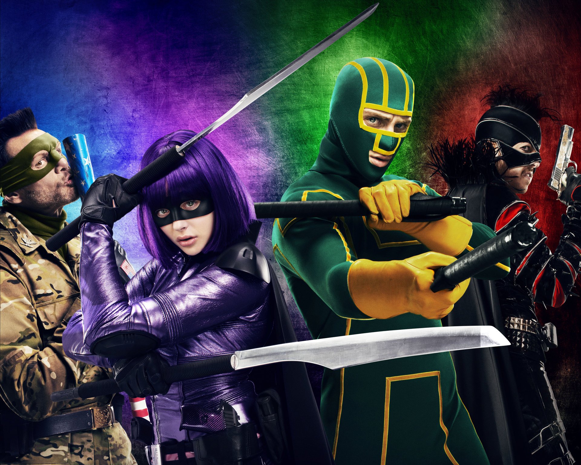 kick ass 2 jim carrey colonel stars and stripes mindy macready hit-girl aaron taylor-johnson dave lizewski christopher mintz-plasse chris d'amico the mother fucker sword weapons dangerous