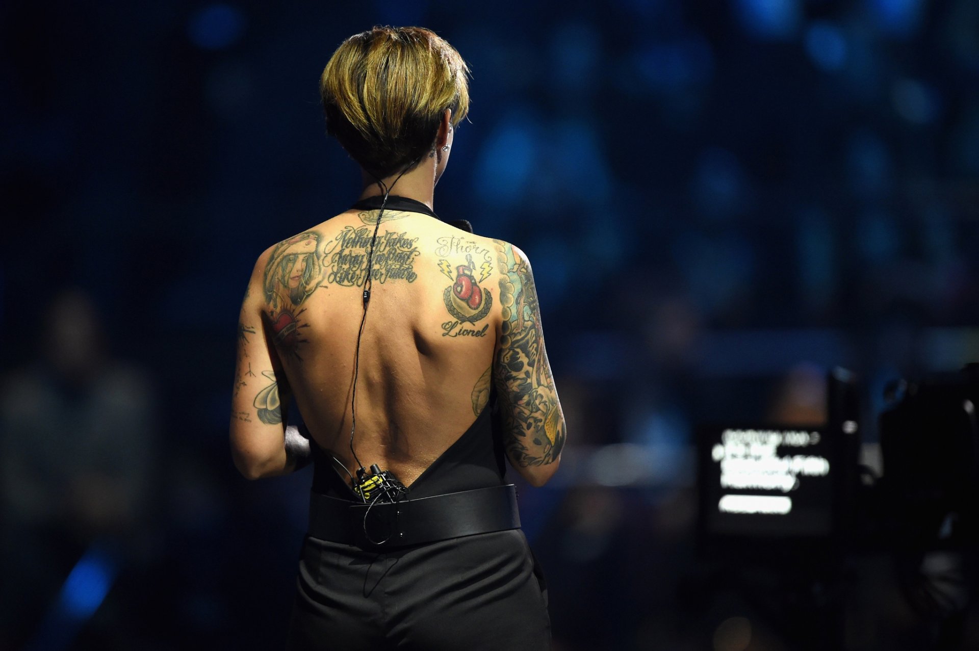 ruby rose australian singer tattoos mtv ema's 2015 show