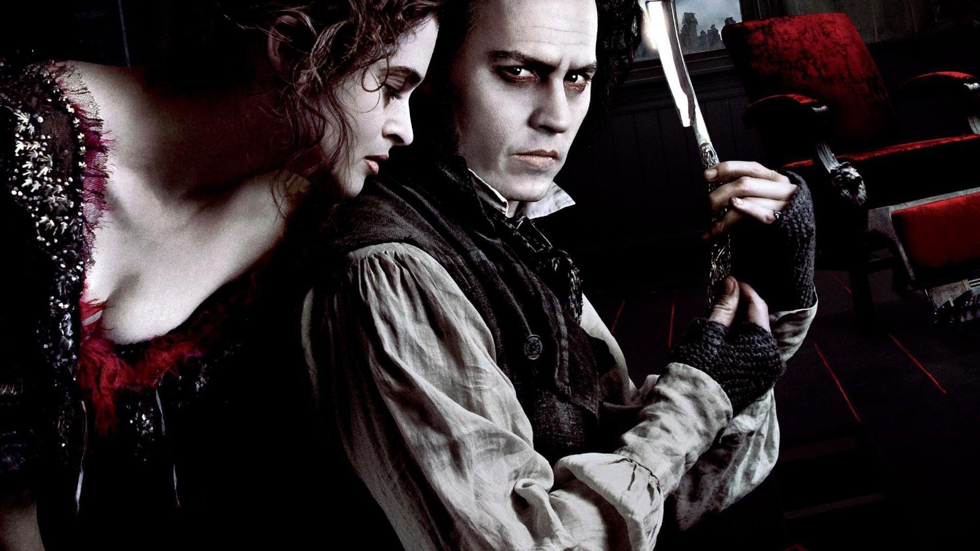 tim burton sweeney todd: the demon barber of fleet street sweeney todd the demon barber of fleet street london benjamin barker mrs. lovett maniac killer barber johnny depp helena bonham carter knife r