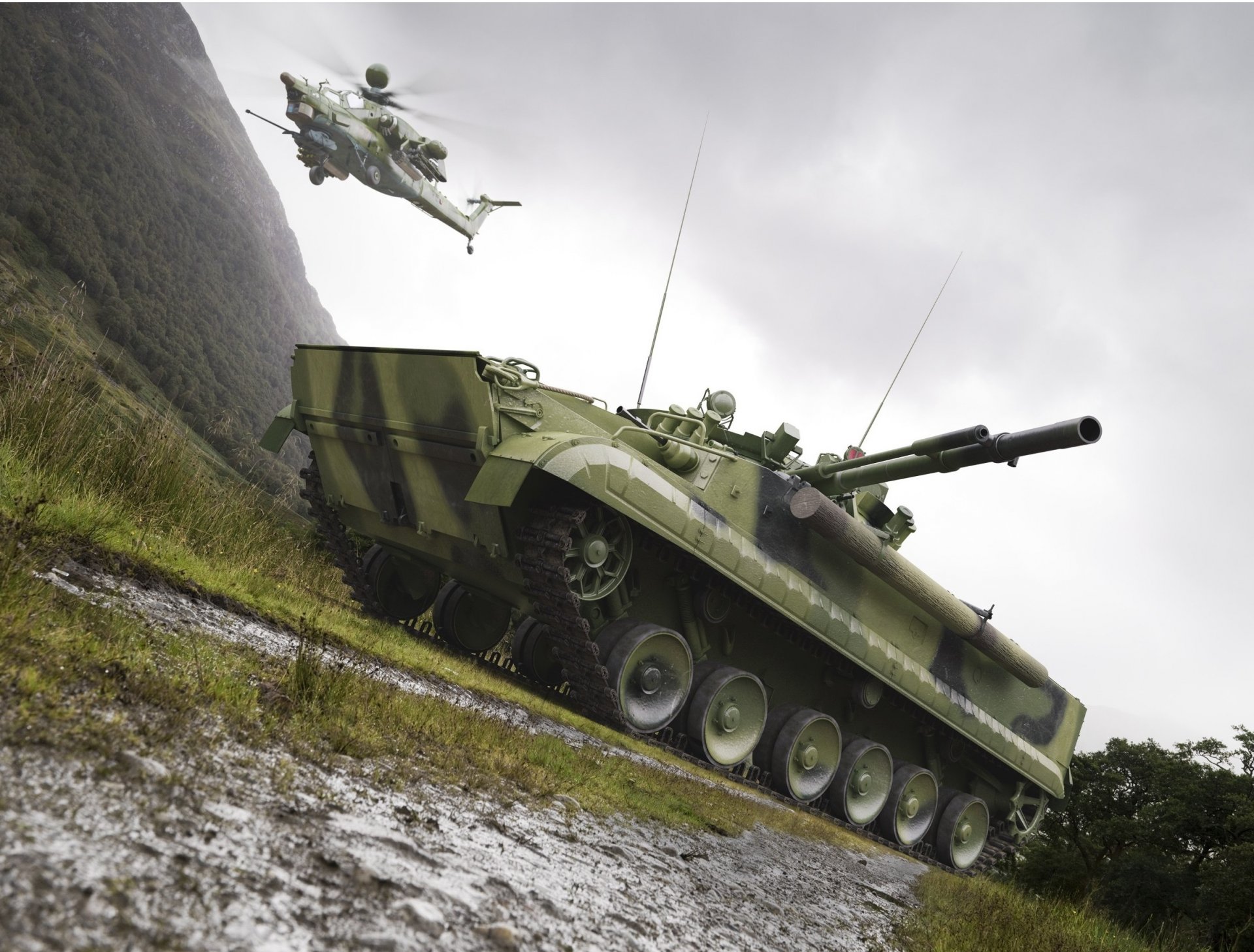 bmd mi- 28 air force russia the army mountain hills forest weather mi-28 russian air force army flight mountains