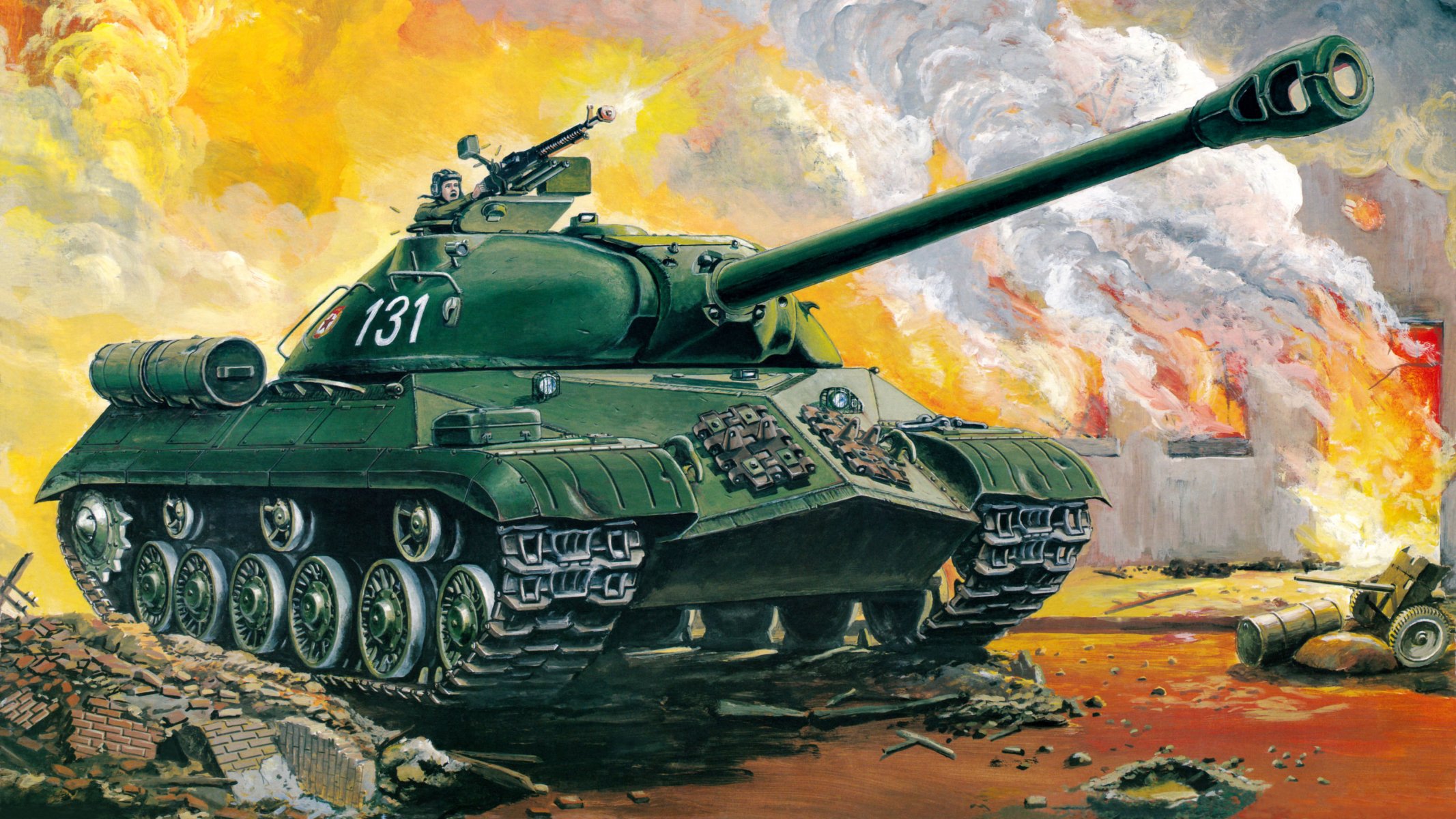 art tank is-3 m upgraded soviet break arms gauge 122 mm d-25 t machine guns 7 mm 62 mm night device tvn- 2 crew 4 people battle soviet union exports distributed china egypt fought arab-israeli wars .