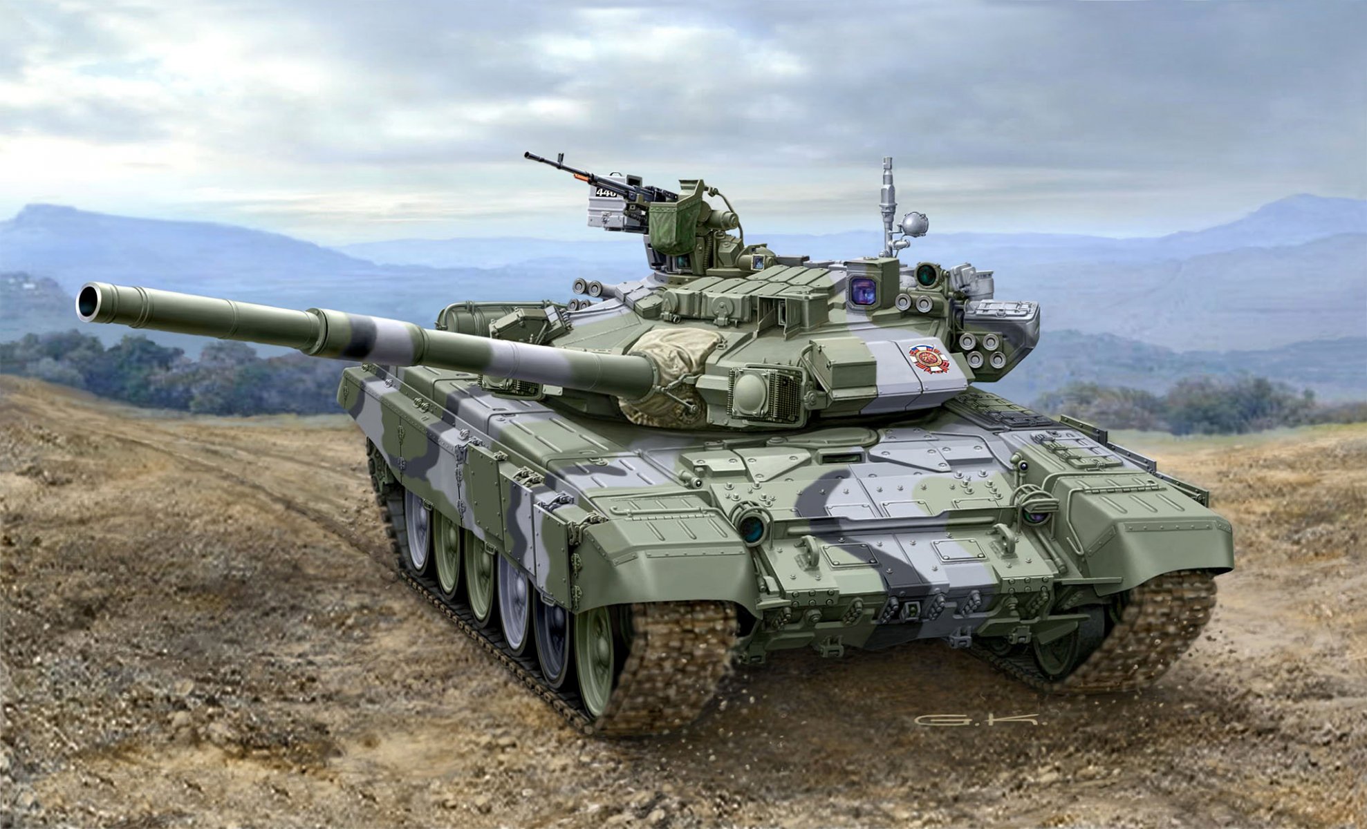 art tank t-90a russia mbt gauge 125 mm machine guns 1x 7 mm nsvt or cord 62 mm fct extra arms reflex -m polygon doctrine g.klawek.