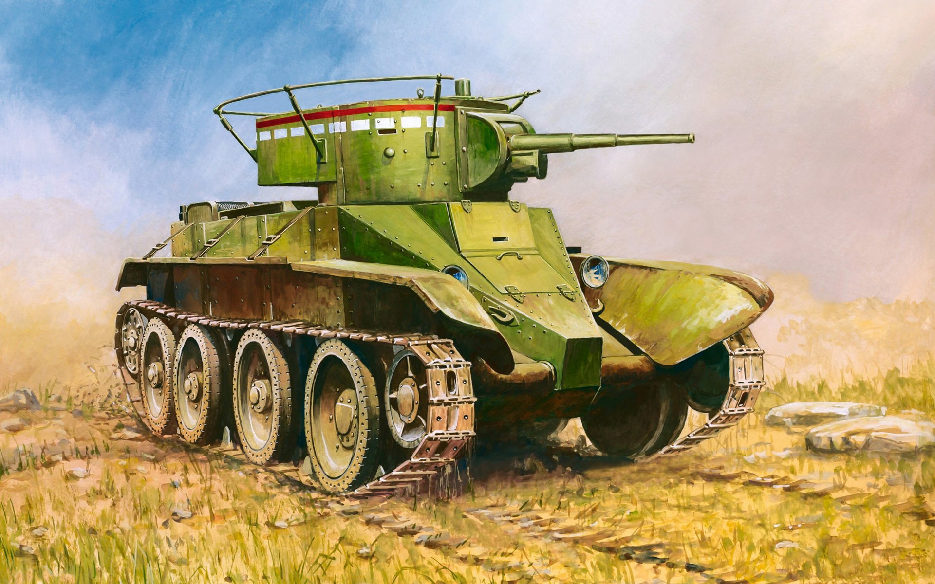 art tank lightweight bt-5 speedboat to radio station gauge gun 45 - mm machine gun 1x 62 mm dt bob ww2 dmitry dudchik .