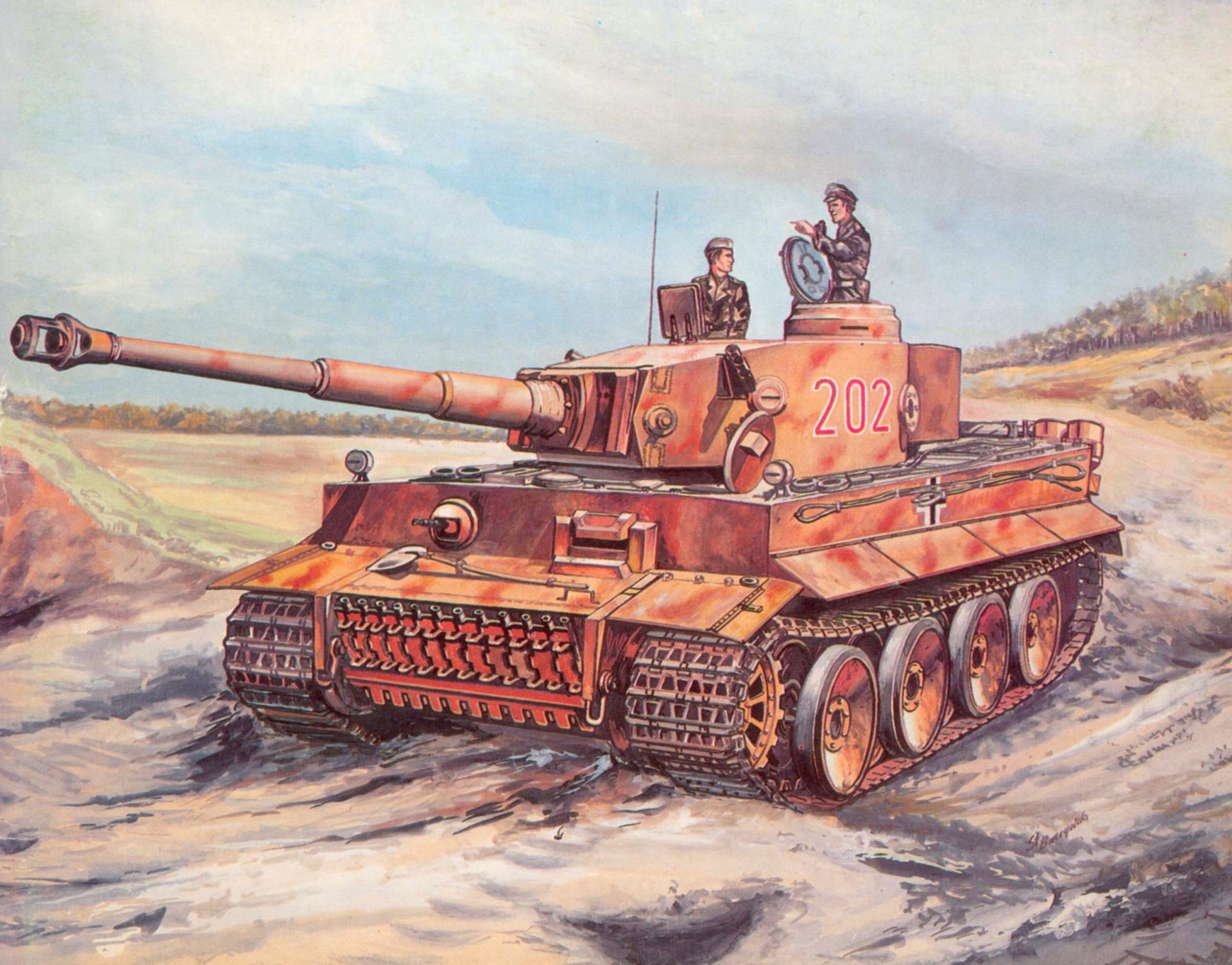 art road pz.vi t-6 tiger is the formidable german tank second world war represented by is perfect sample battle tankers camouflage picture