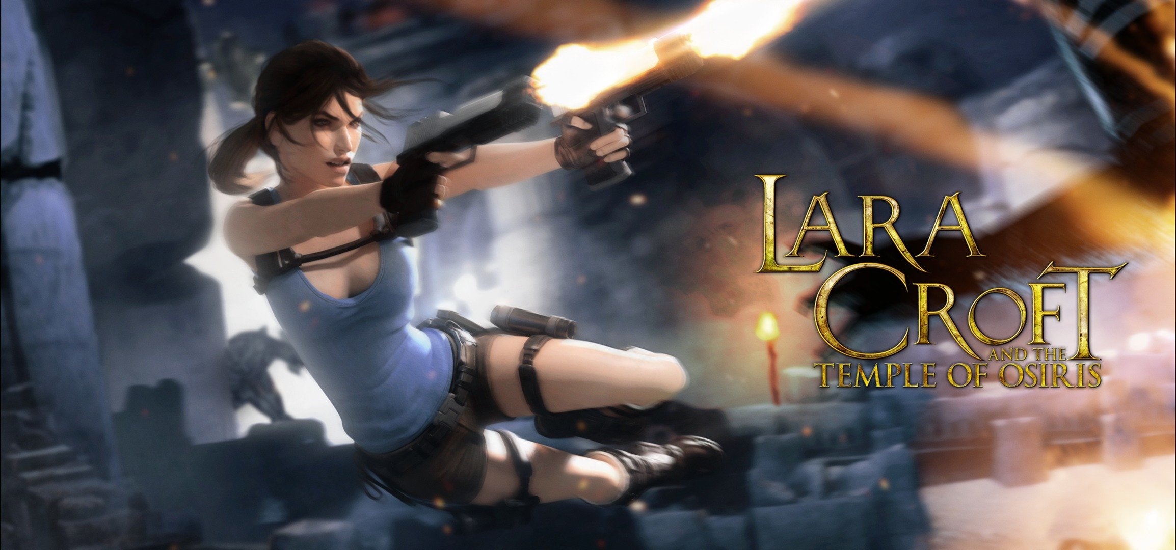 lara croft temple of osiris lara croft and the temple of osiris tomb raider girl jump guns