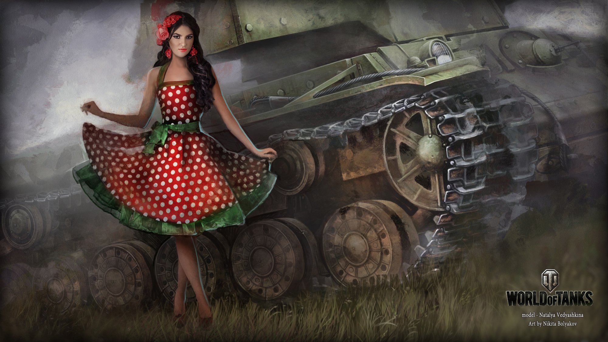 nikita bolyakov wot world of tanks wargaming.net bigworld tanks tank girl dress