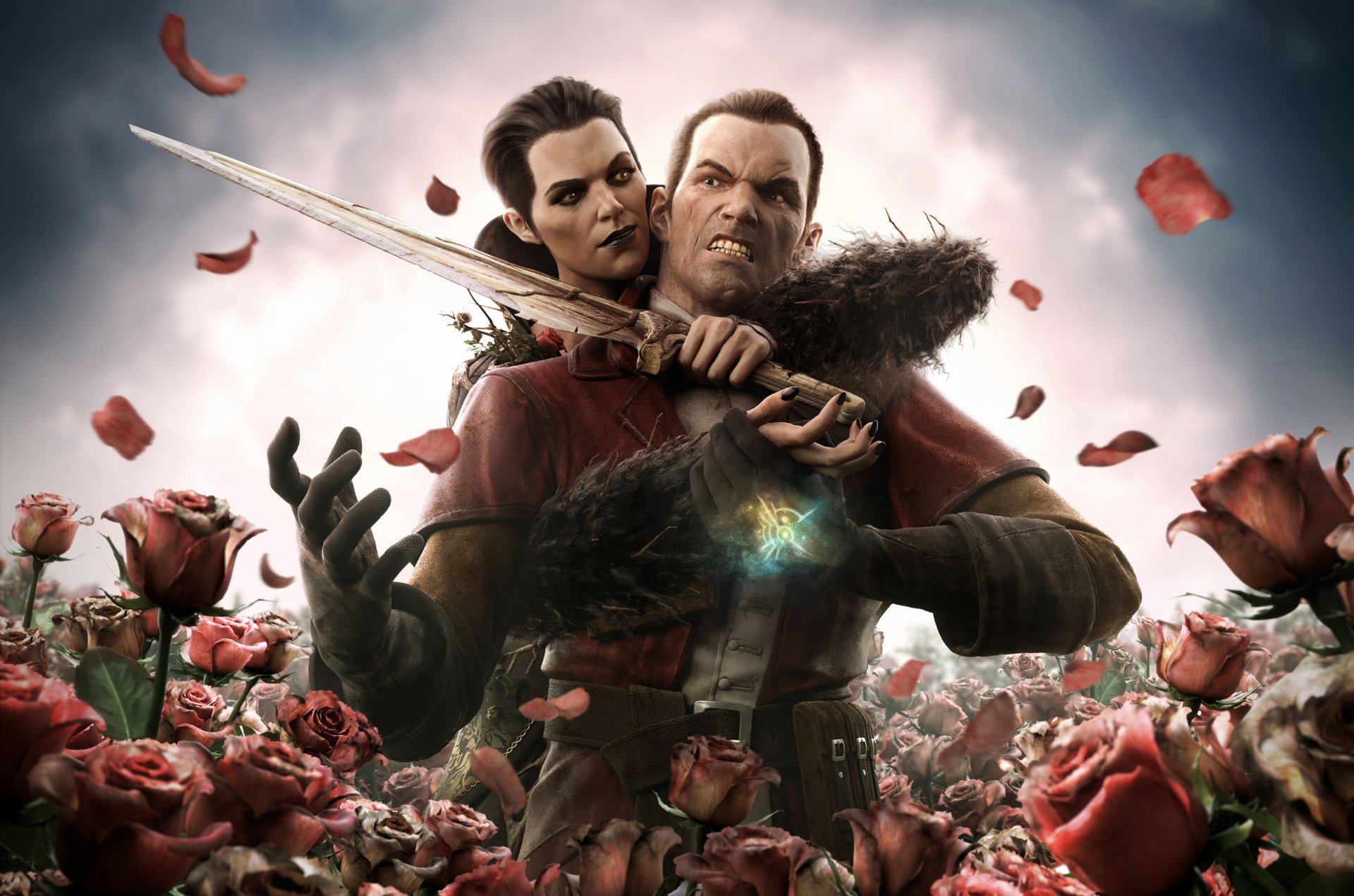 dishonored brigmore witches dlc addition dawud daud killer assassin mark girl sword capture roses petals arkane studios bethesda softworks