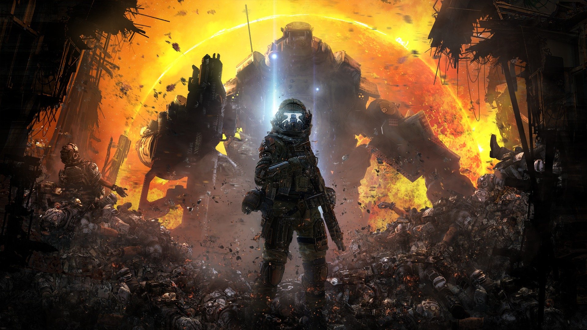titanfall men pilot titanium atlas fur corpses ash weapon sun bluepoint games respawn entertainment electronic arts