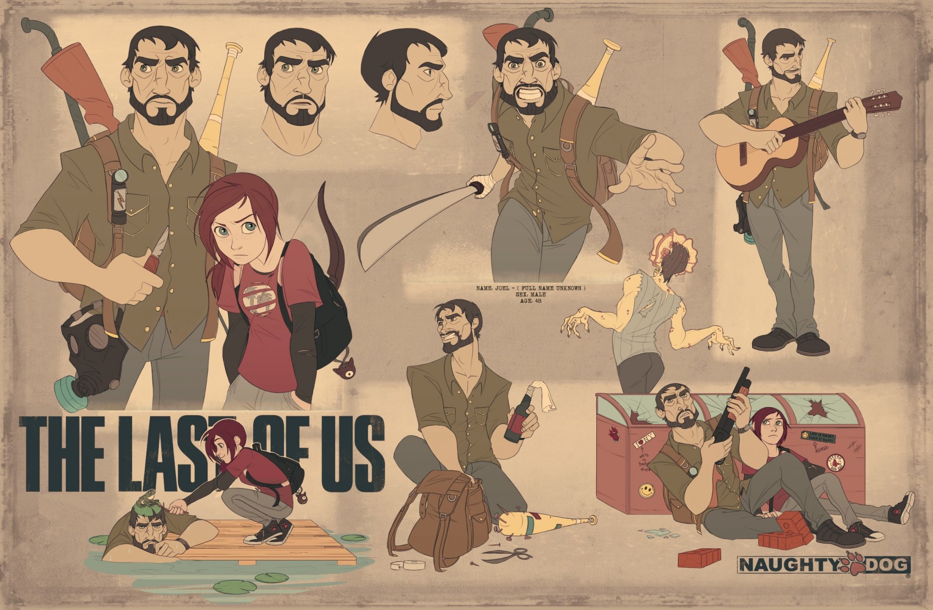 weapon art naughty dog playstation 3 joel ally ellie the last of us one of us