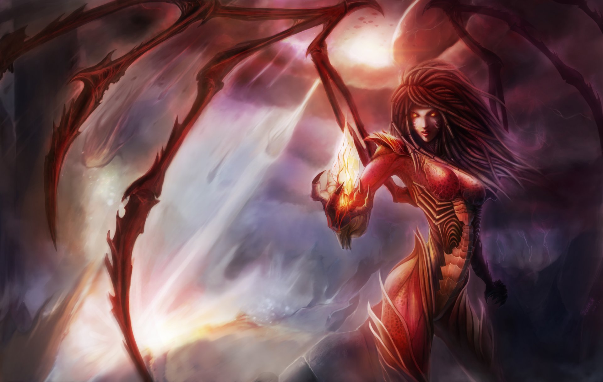 games art girl nagajimajuice starcraft starcraft 2 starcraft ii sarah louise kerrigan sarah kerrigan kerrigan queen of blades
