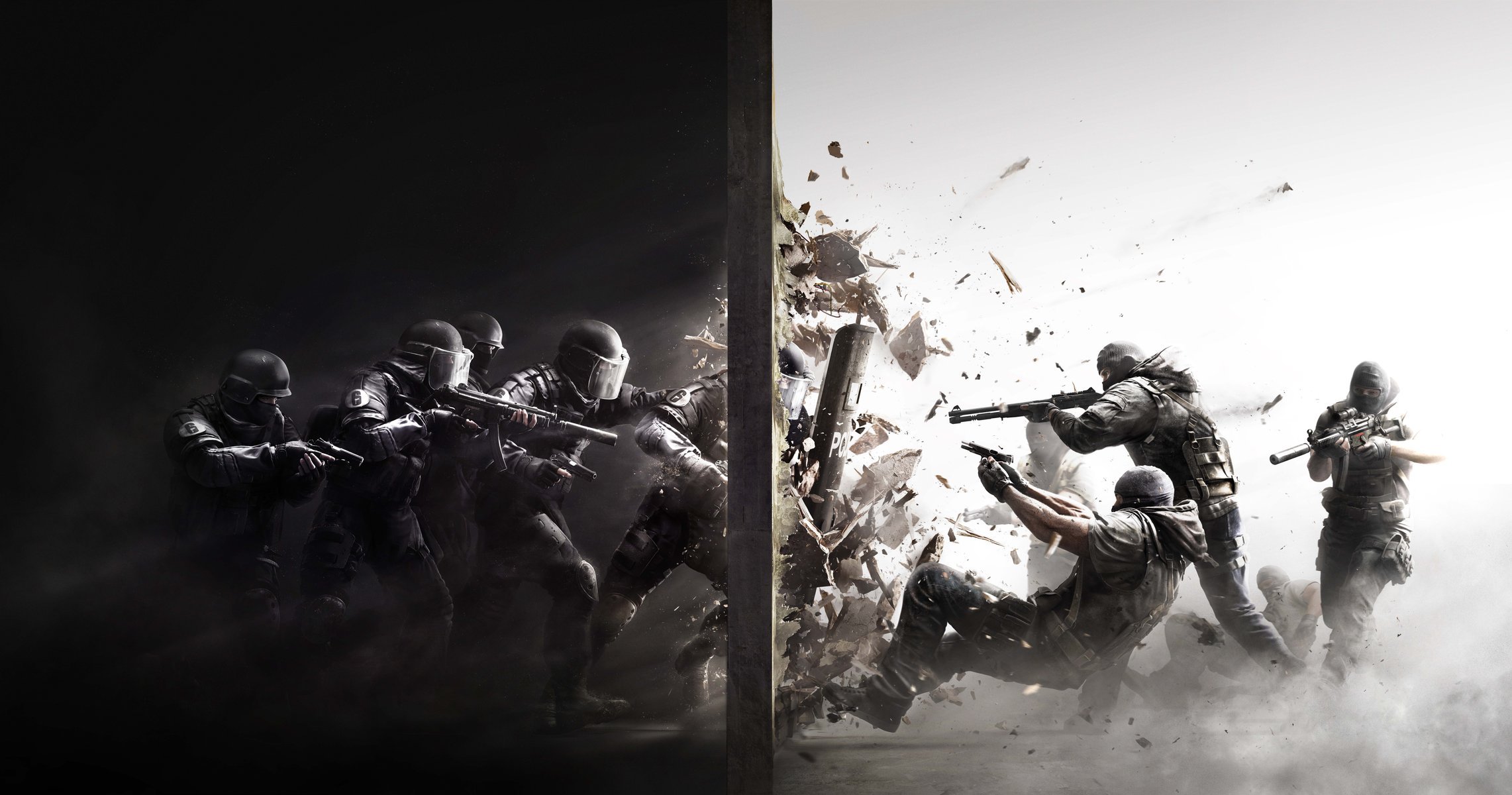 tom clancy’s rainbow six: siege game shooter wallpaper hd multi-monitors brainstorm special forces police armour break shooting wall shield ammunition weapons ubisoft terrorists bandits shotgun gun we