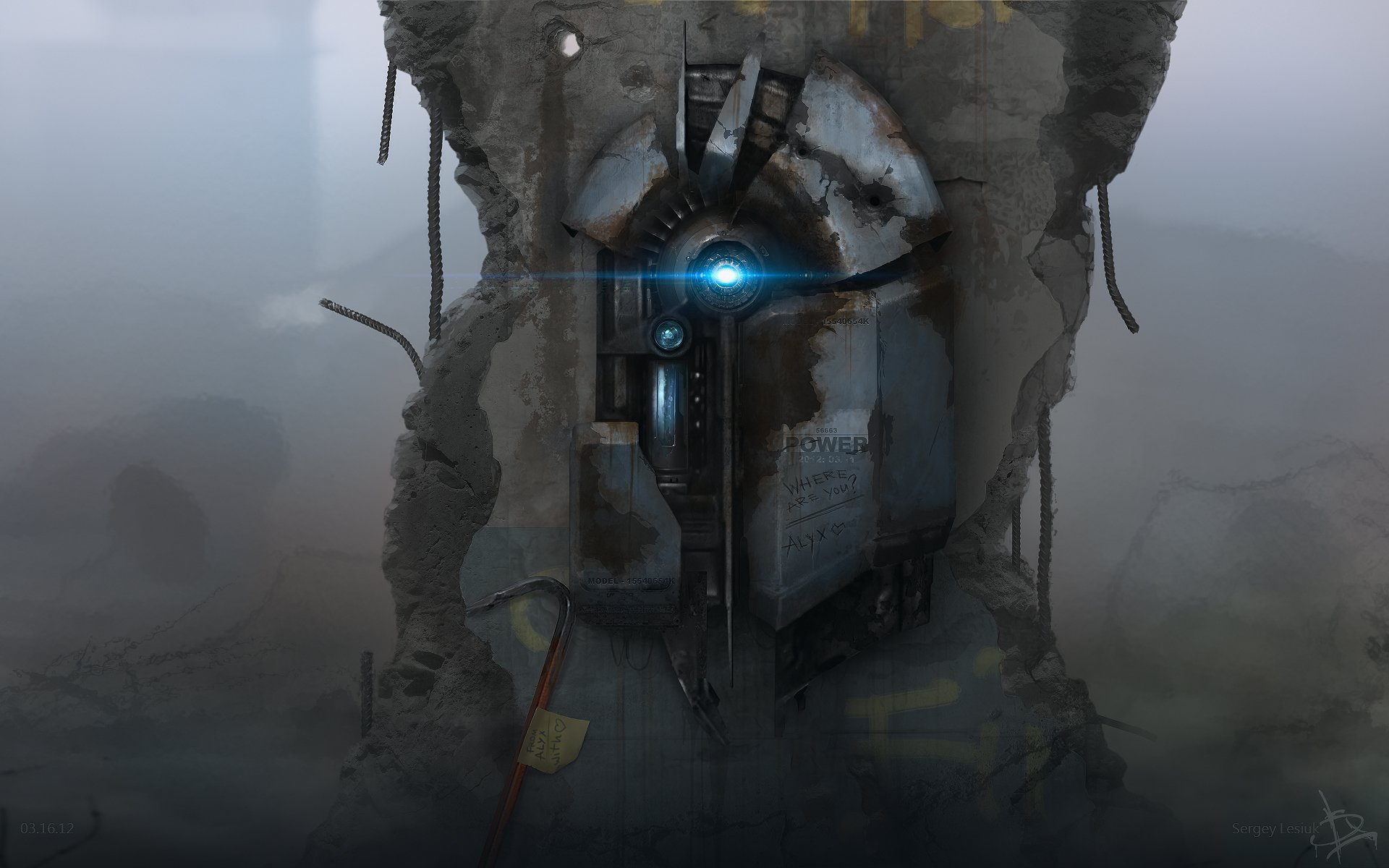 sergey lesiuk sergey lesyuk half life gordon alyx power alex crowbar device ruin love