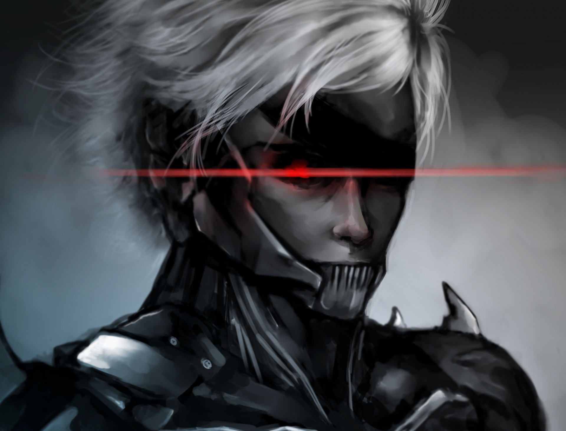 art metal gear solid mgs rising raiden guy eye bandage
