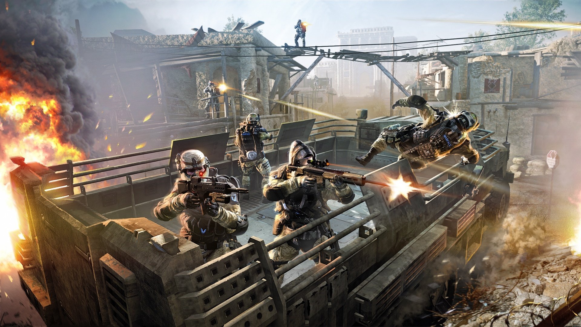 warface mmofps men team blackwood weapon shootout sniper engineer attack medic crytek