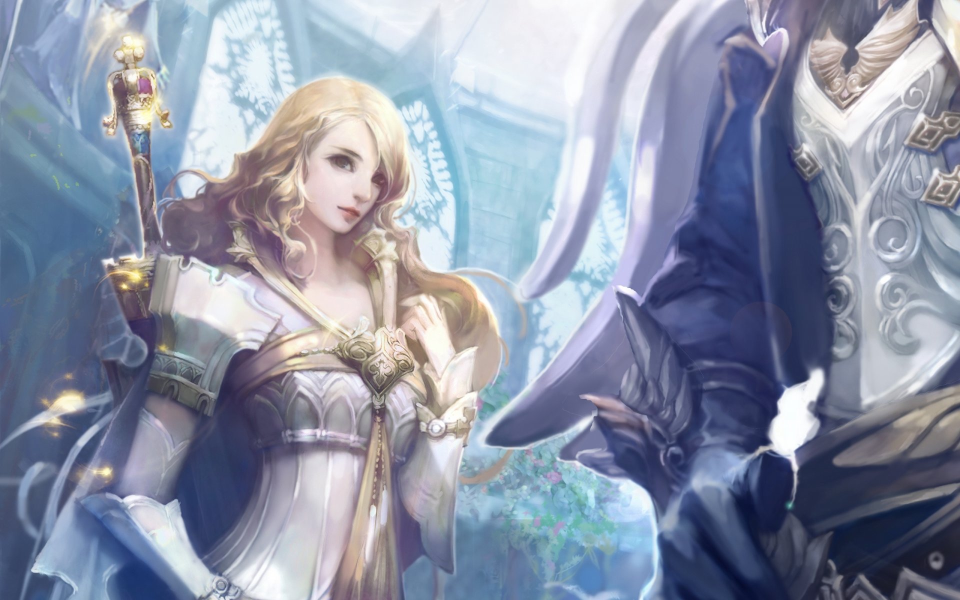aion: the tower of eternity game wallpapers elf girl fire magic elyos rod