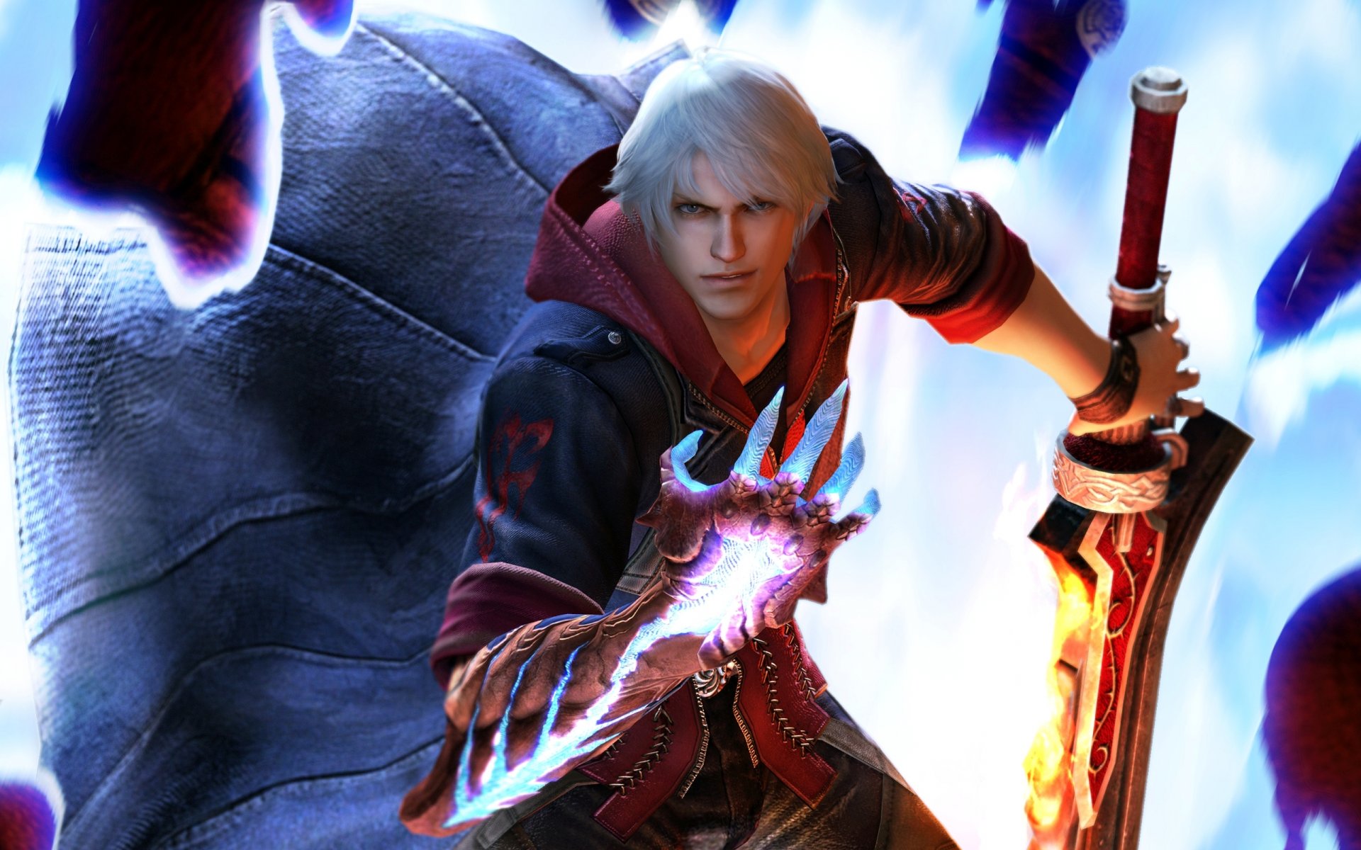 devil may cry 4 dmc game wallpapers special edition nero sword gun red queen devil bringer revolver hand