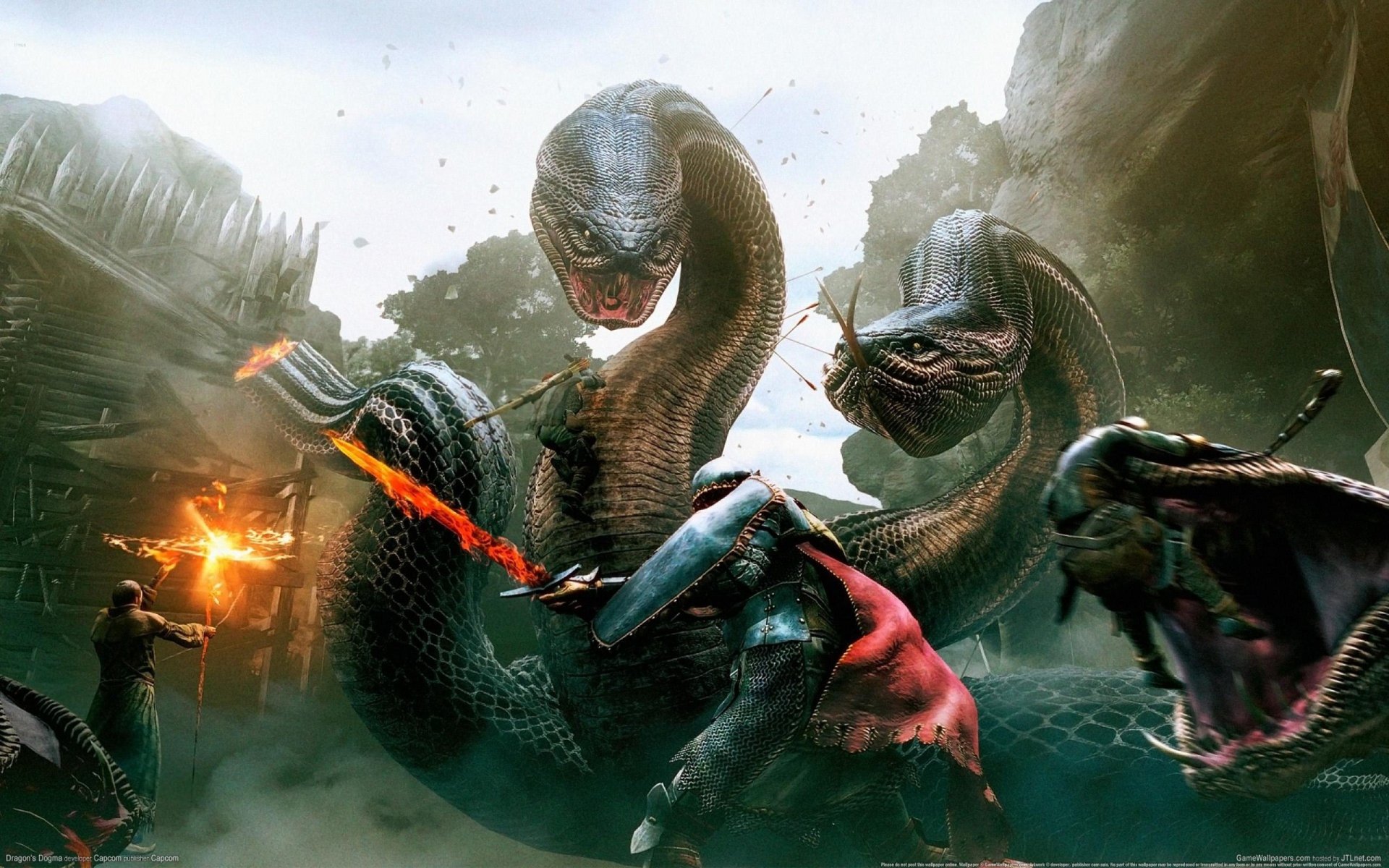 dragon's dogma cg wallpapers game wallpapers games town dragons quest