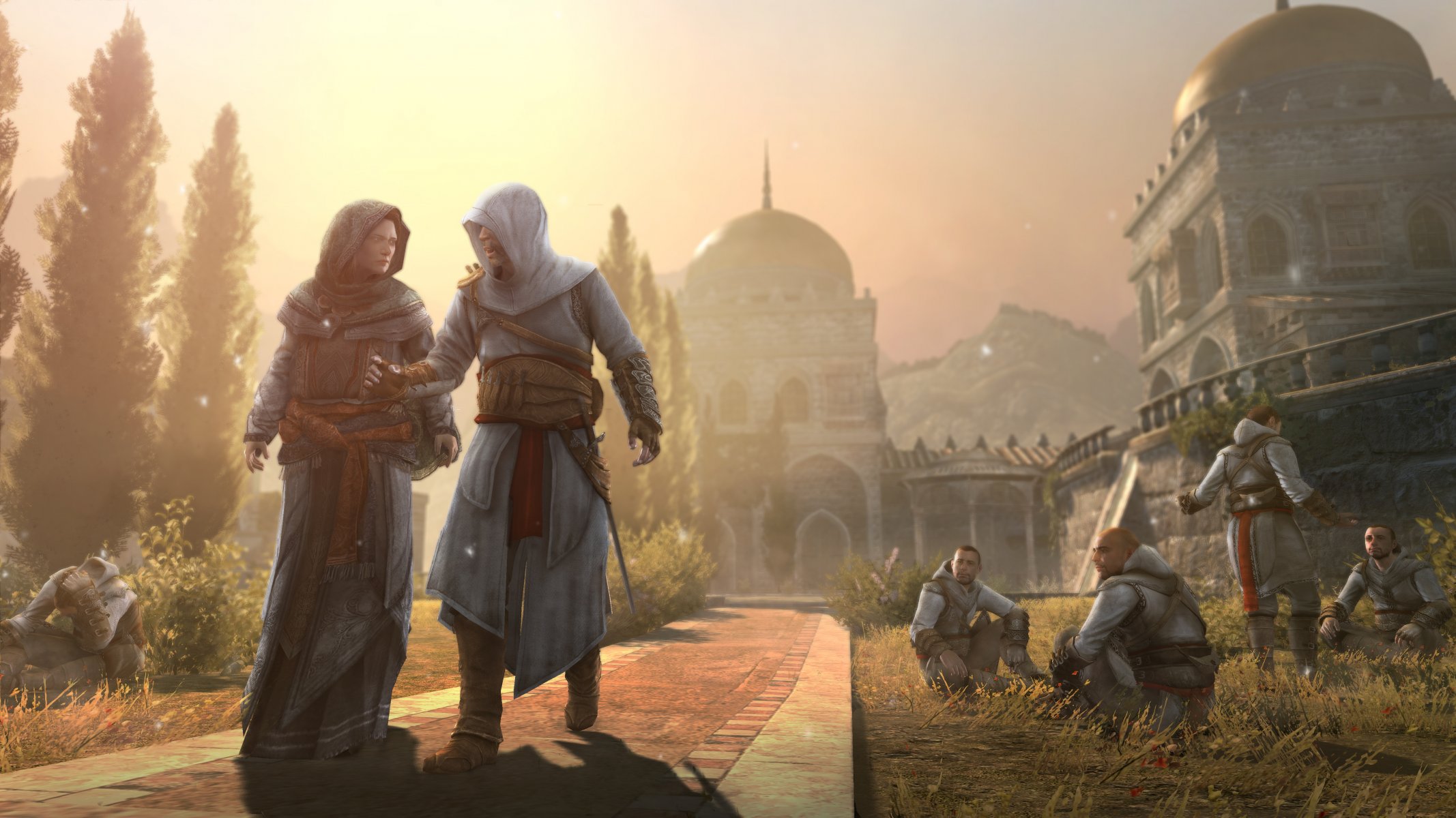 assassin's creed revelations altair altair ibn la - ahad - assassin the protagonist of the middle ages 12 . maria thorpe fortress masyaf town masyaf female templar maria thorpe