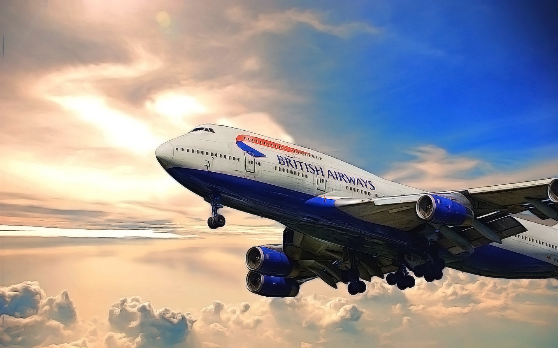 boeing british airways jumbo jet haul airport plane passenger airliner in vohduhe picture clouds sky severe pilots