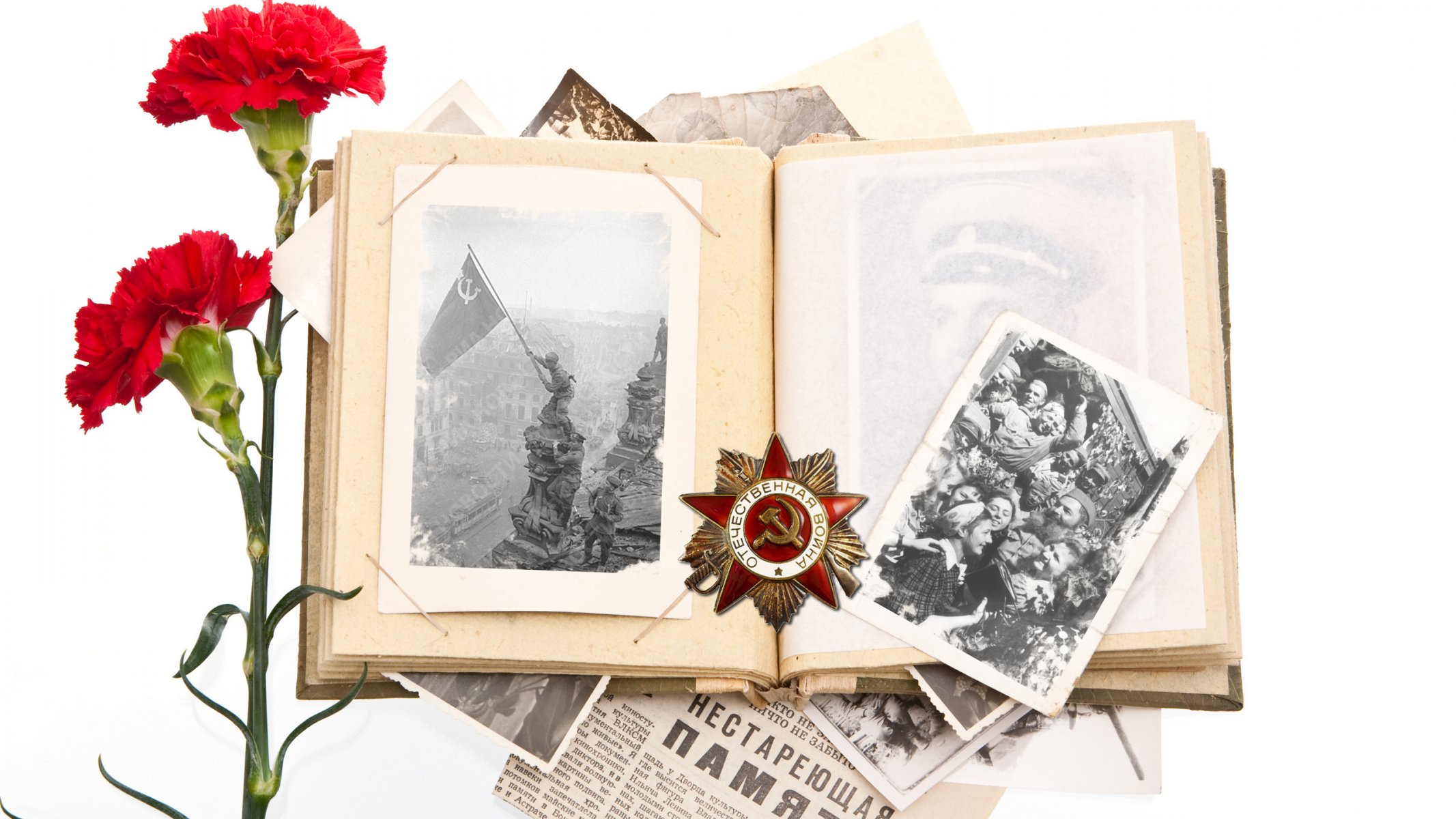 victory day album memory carnations newspapers photo order award