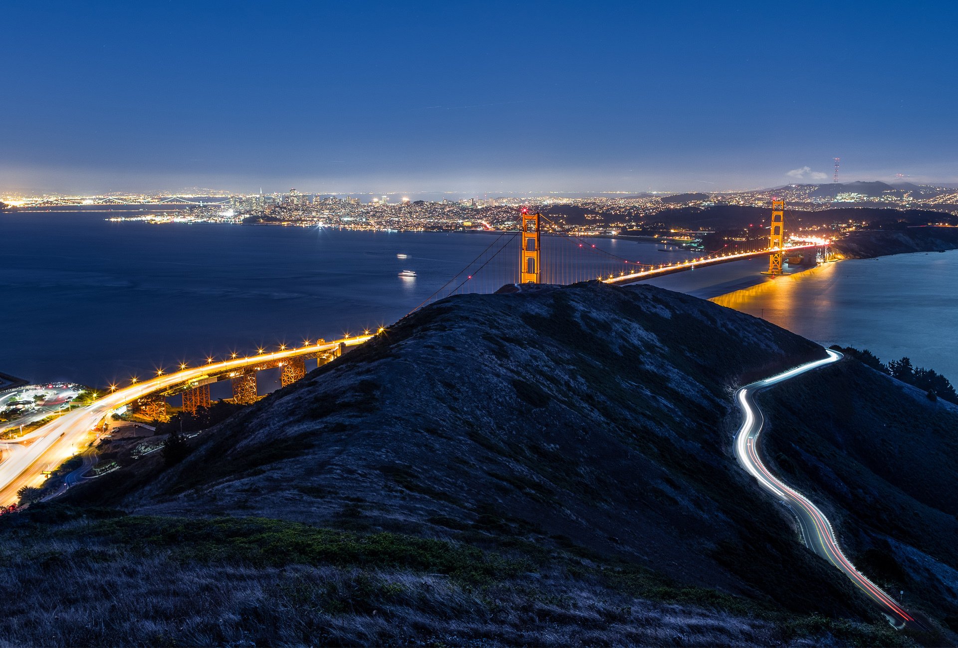 san francisco california usa golden gate bridge united states golden gate night bridge views