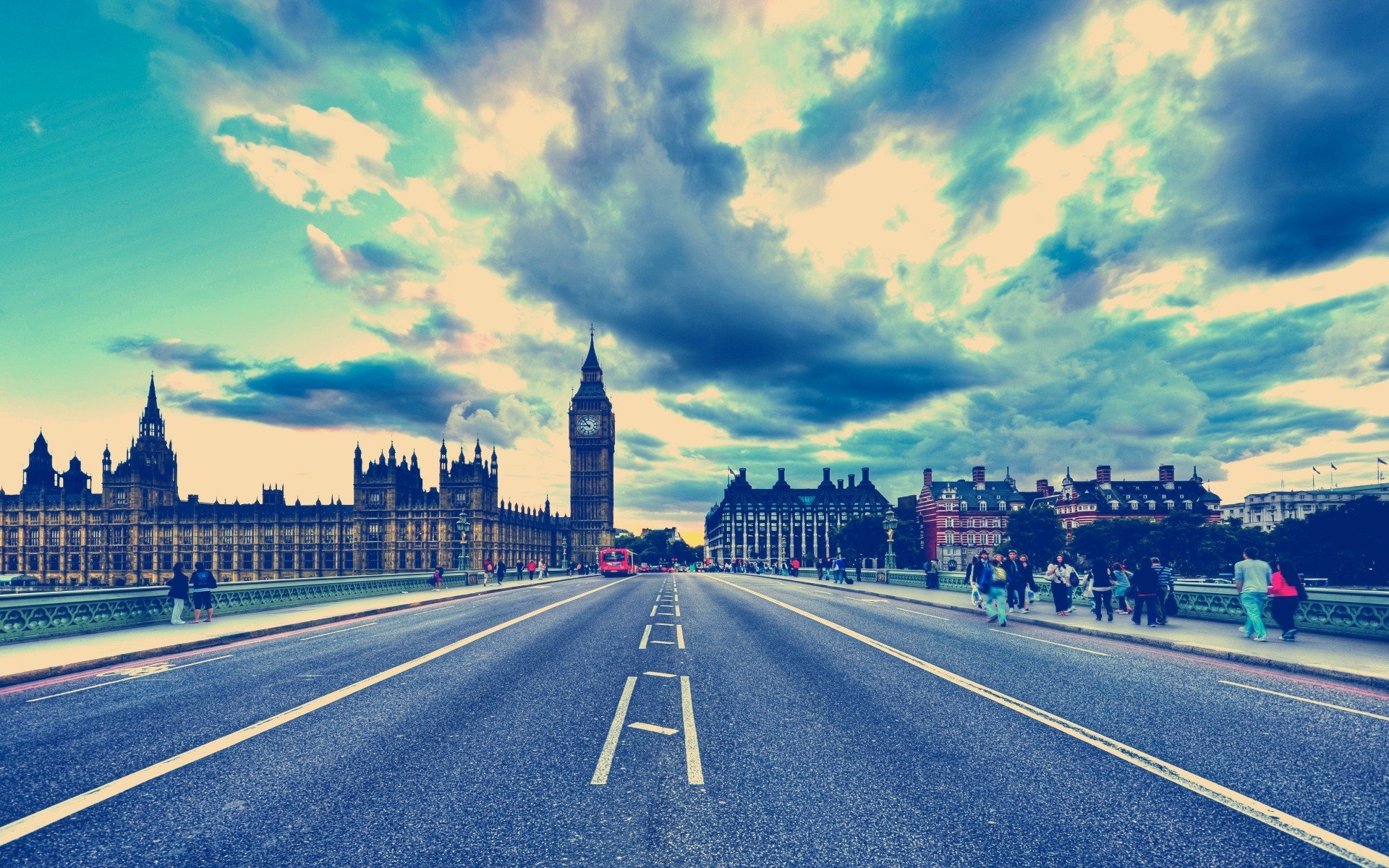 nature landscape town london big ben road people man background wallpaper sky clouds