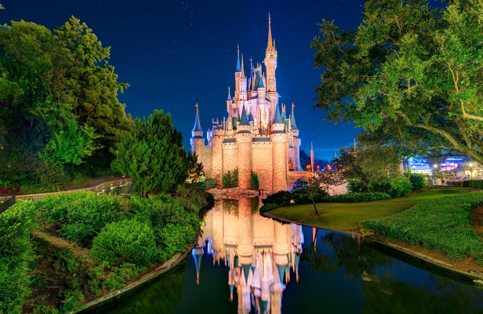 disneyland cinderella castle united states orlando castle of cinderella sky star park tree river