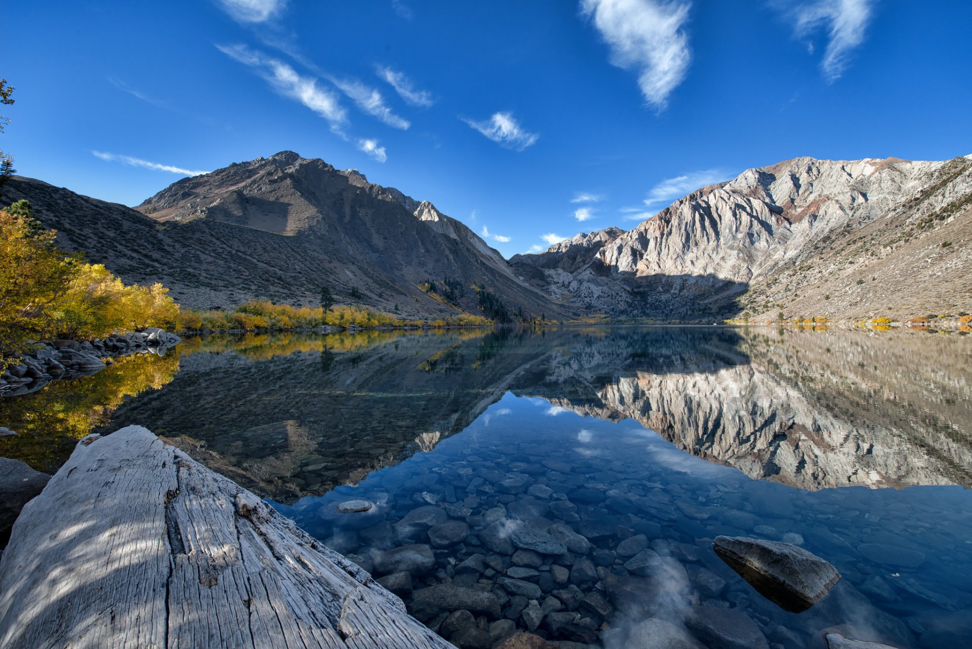 convict lake california lake mountain reflection