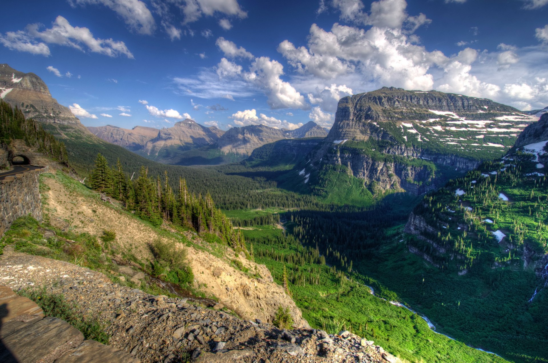 usa scenery glacier montana canyon nature.