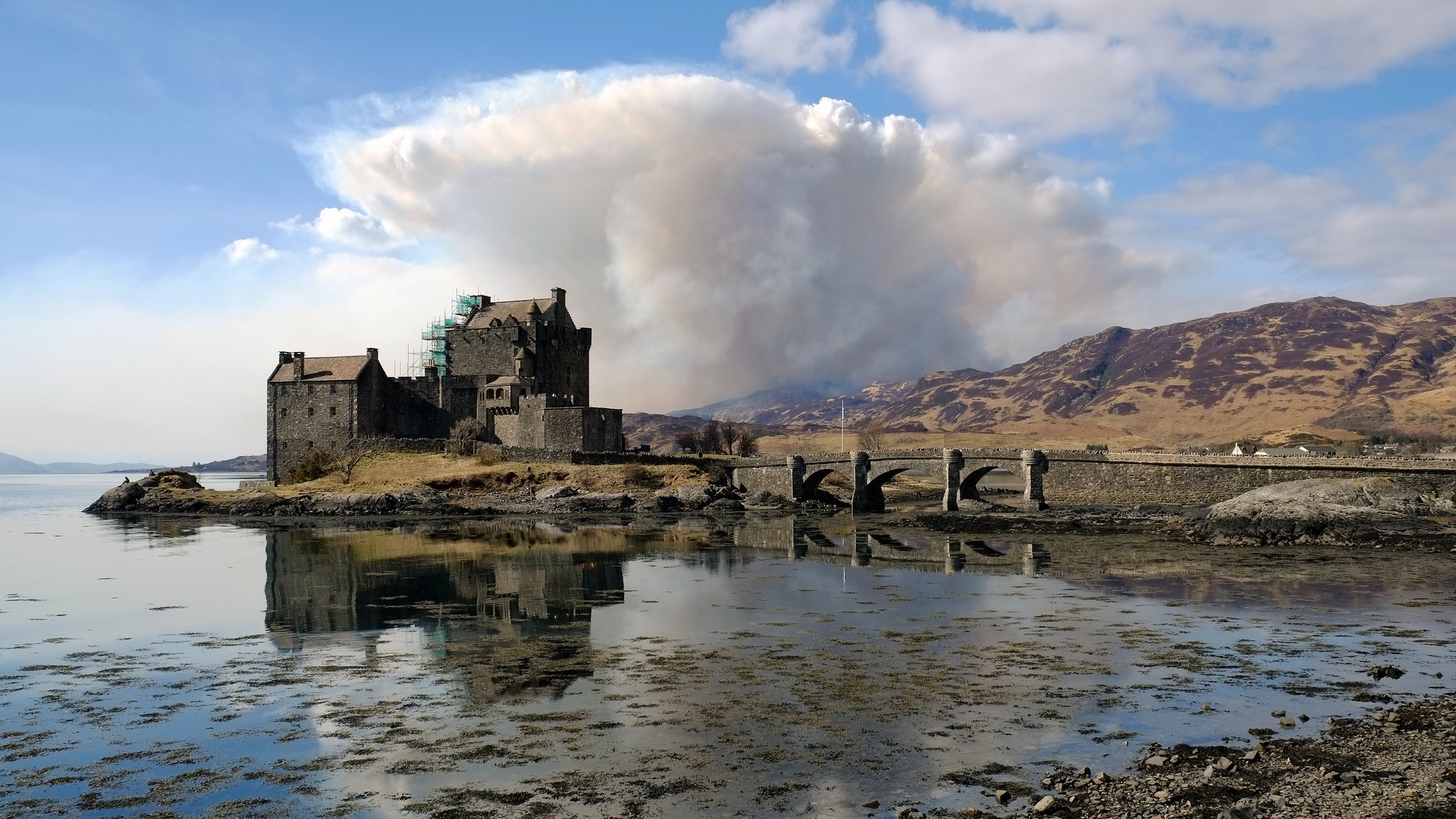 scotland dornie castle bridge landscape