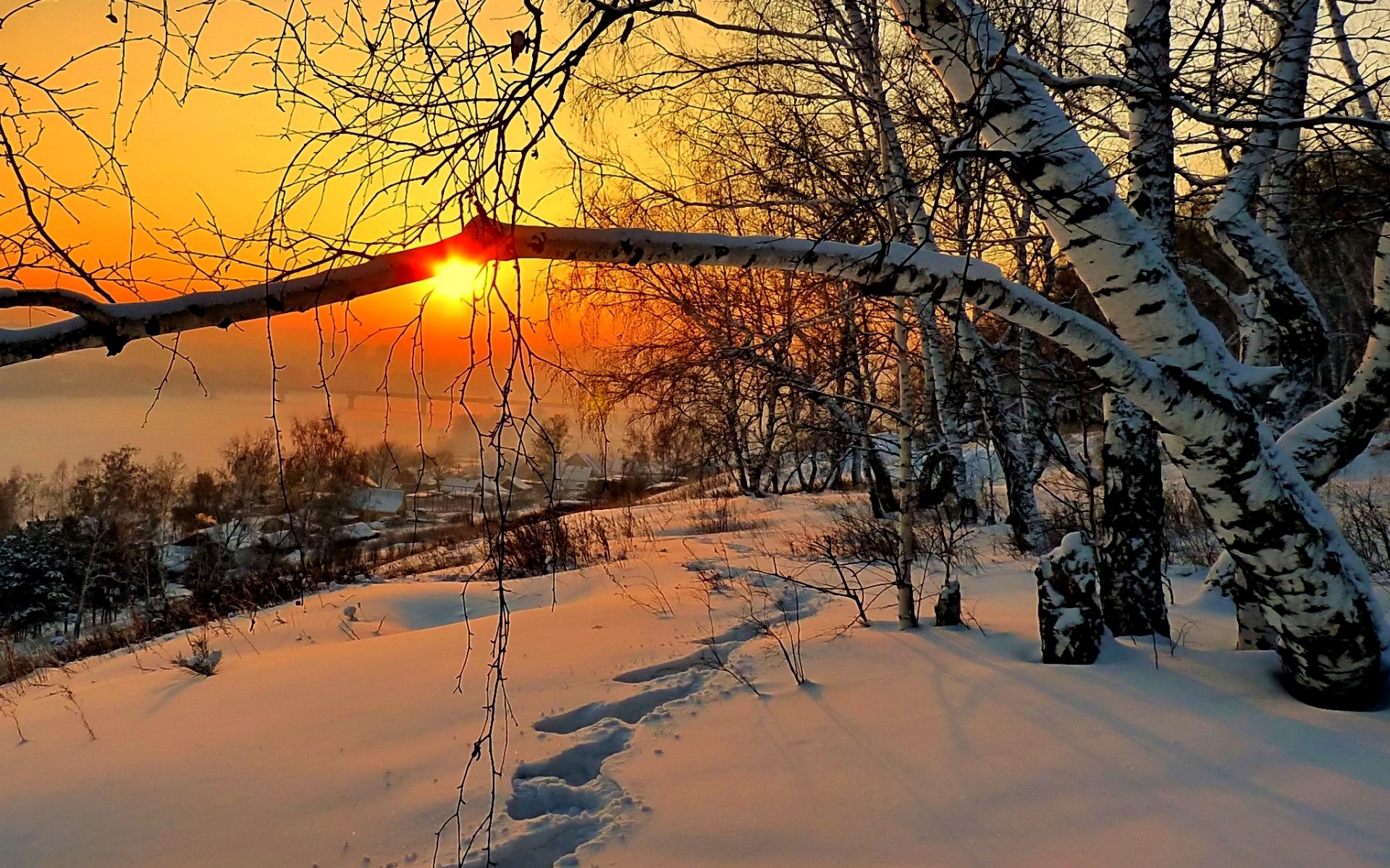 nature house winter snow sky landscape white beautiful cool nice scenery sunset